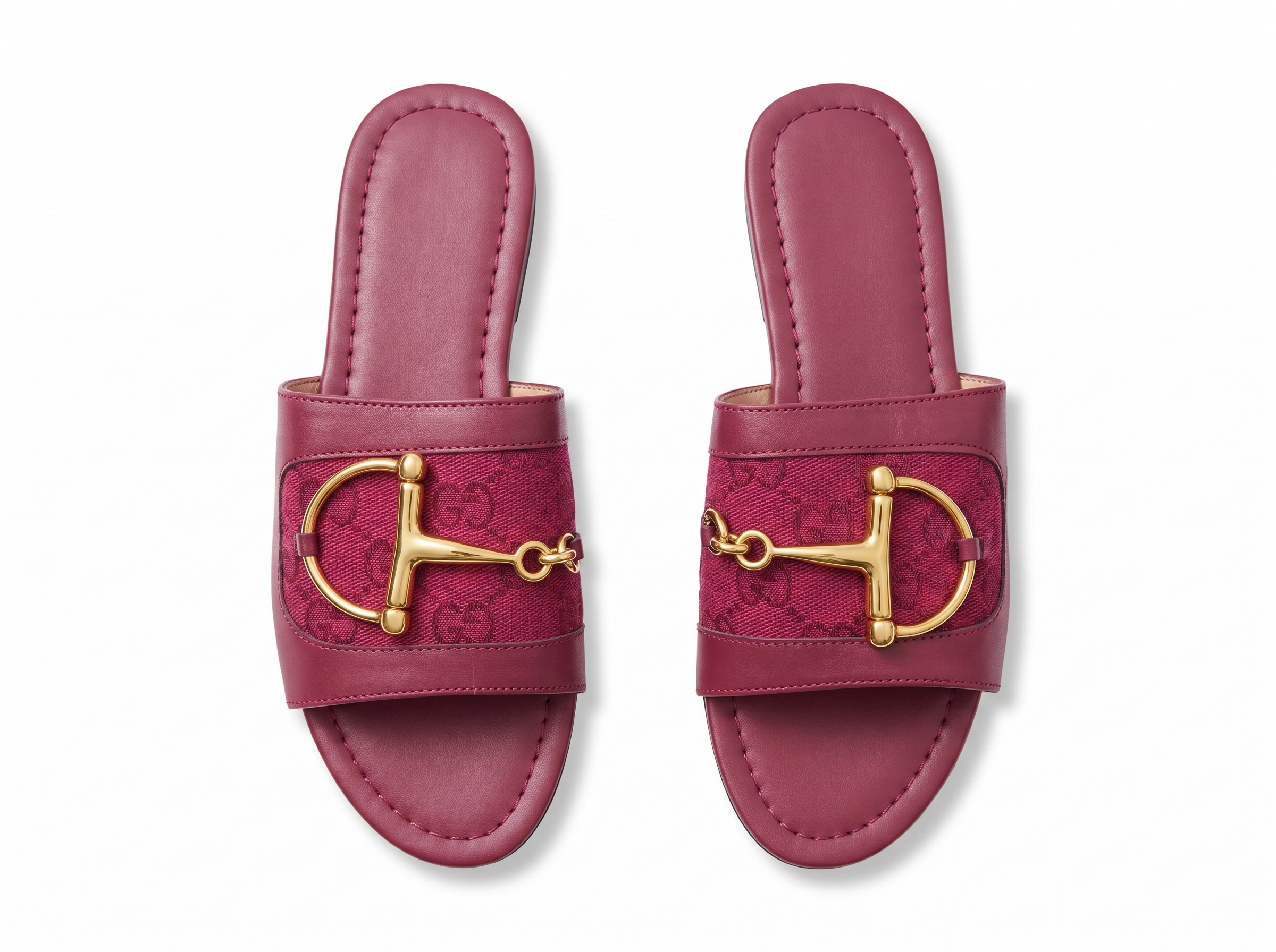Gucci Horsebit burgundy Slides 💗✨