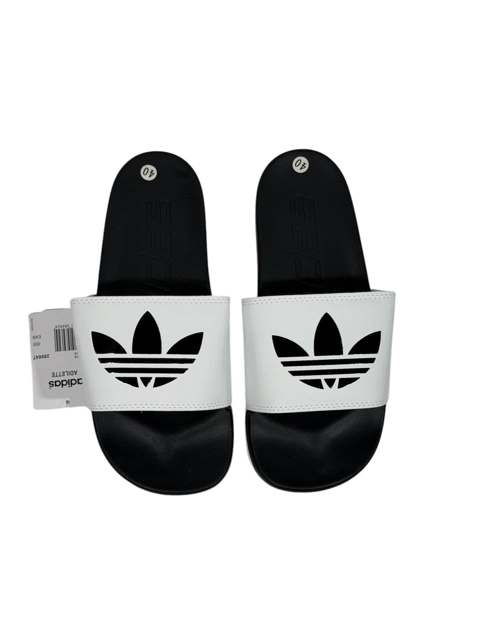 ADIDAS Originals Slides – Black & White Trefoil Edition ⚫⚪