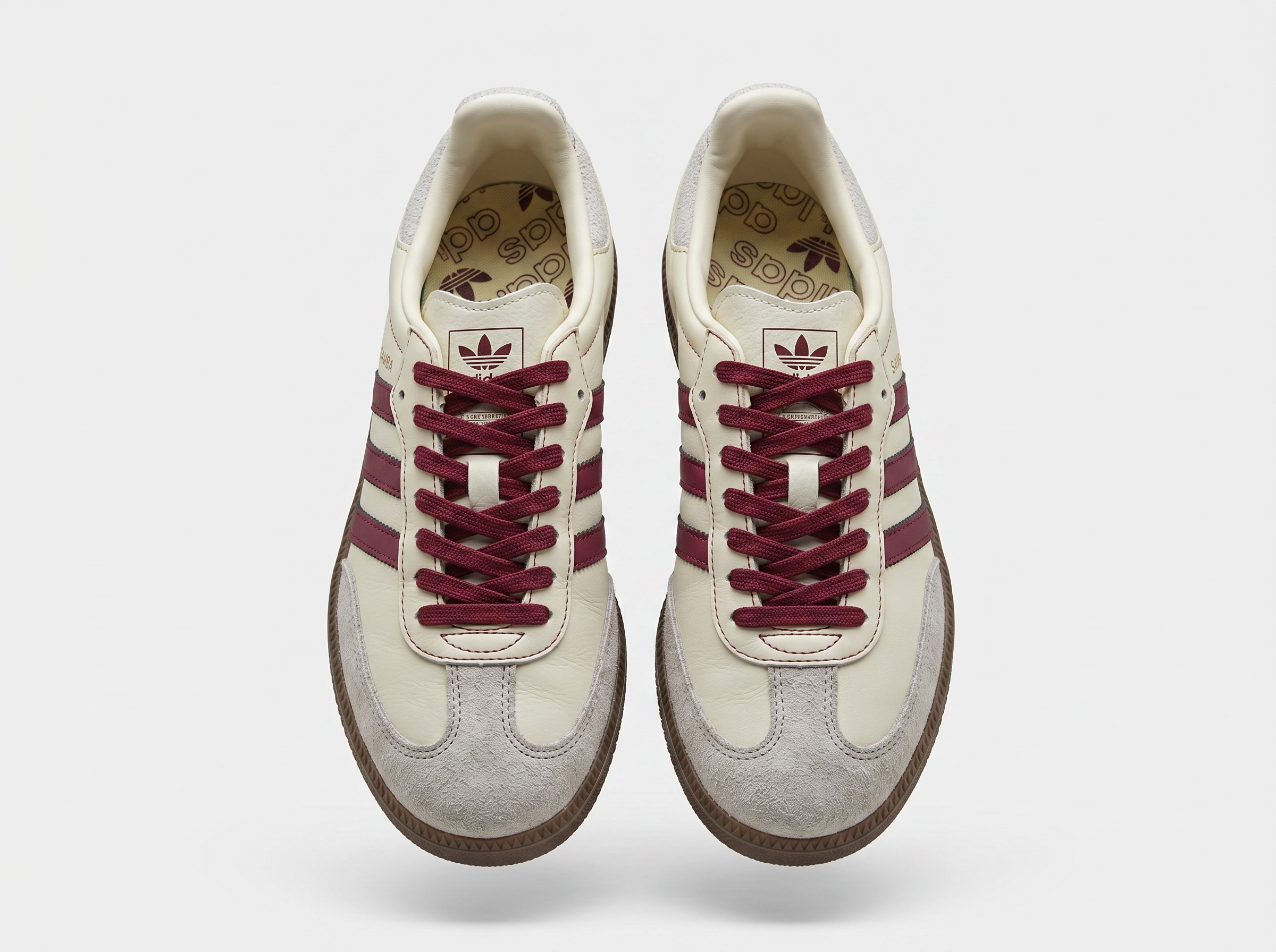 Adidas Samba Cream & Burgundy 👟🤍🍷