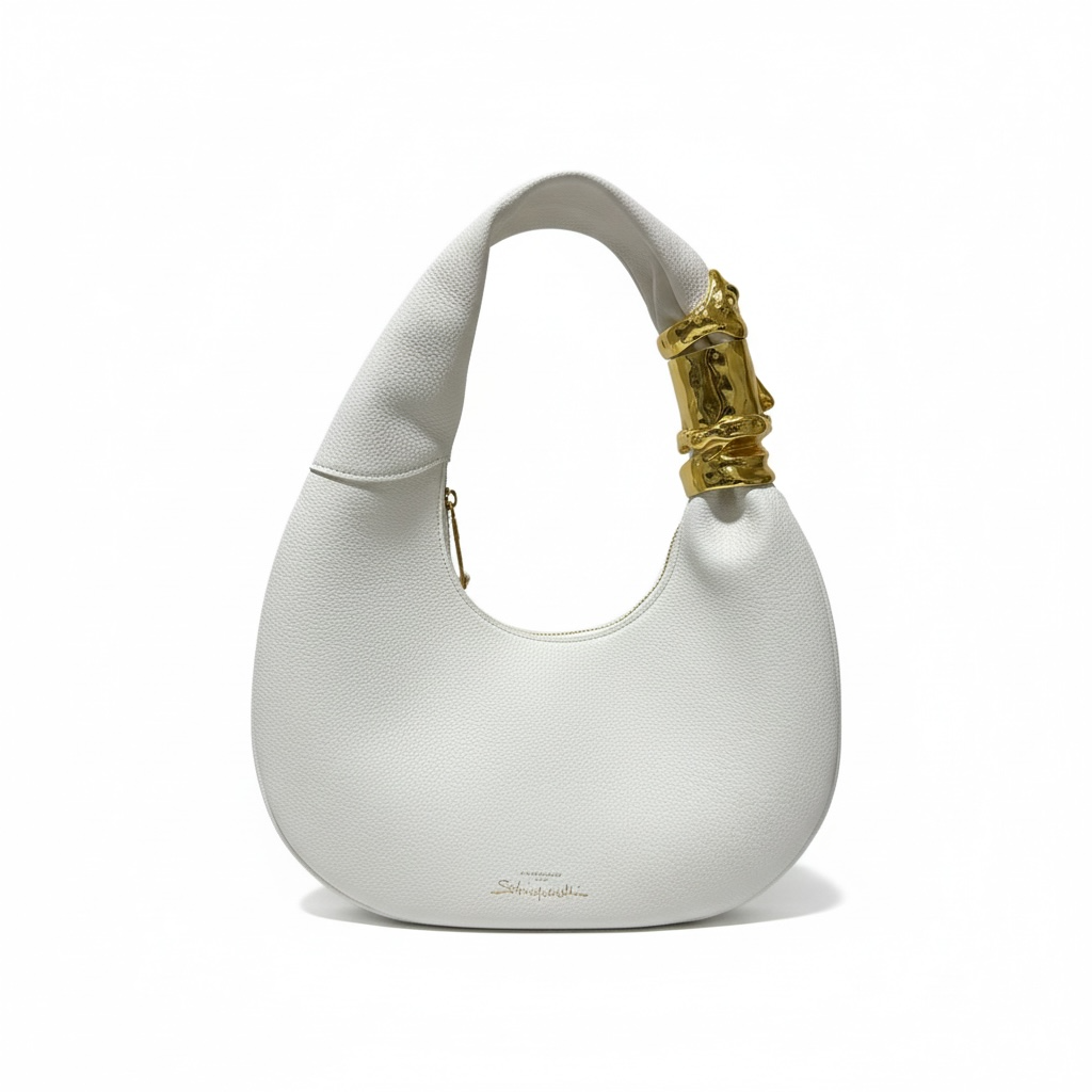 Schiaparelli Sculpted Eye Hobo Bag – Ivory & Gold ✨👁