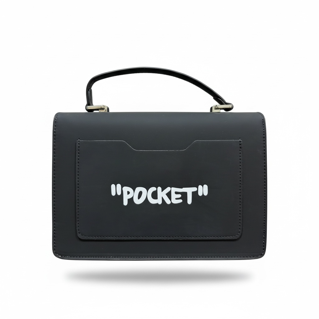 🖤 Off-White “Personal Property” Arrow Lock Handbag – Statement Top Handle Bag