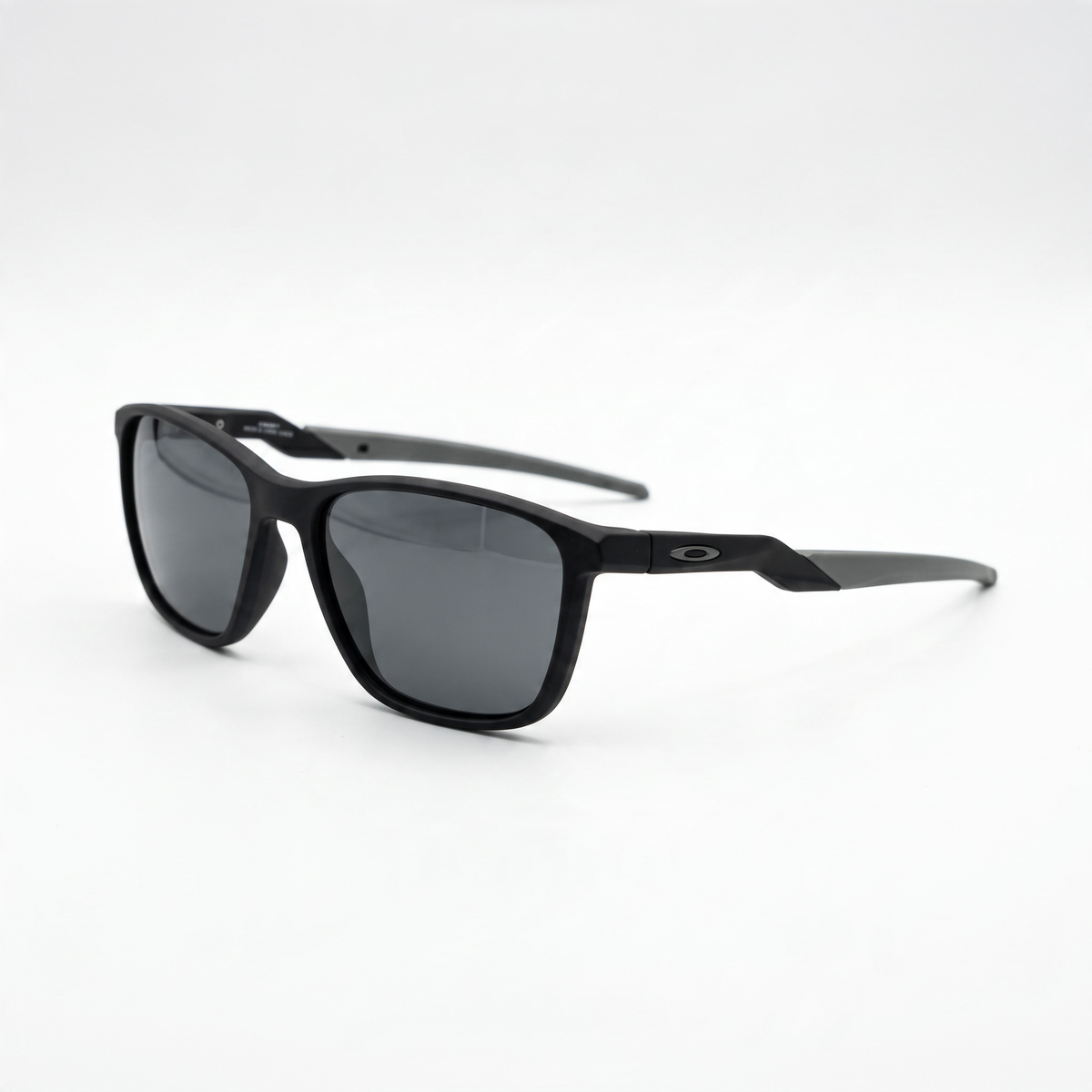 Oakley matte black sunglasses with dark grey lenses