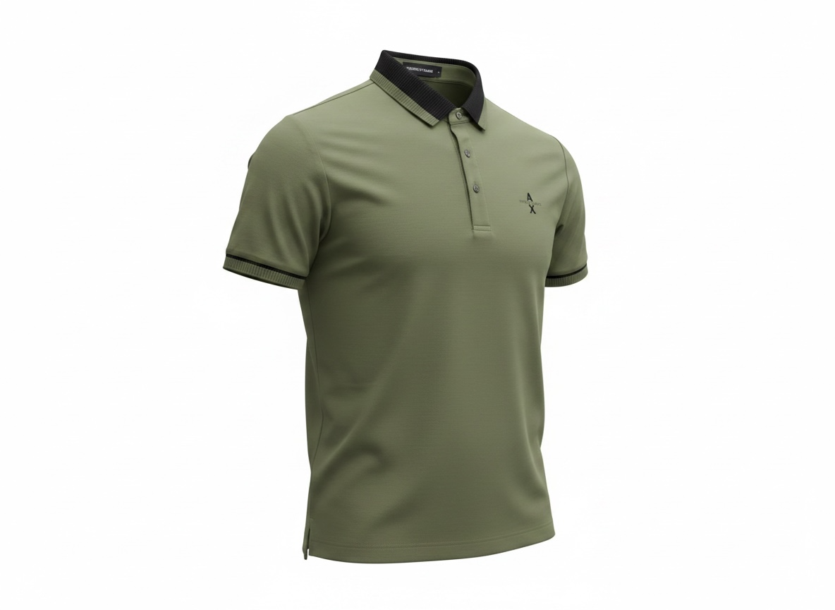 Armani Exchange Olive Polo Shirt 💚🖤 Smart Casual Essential