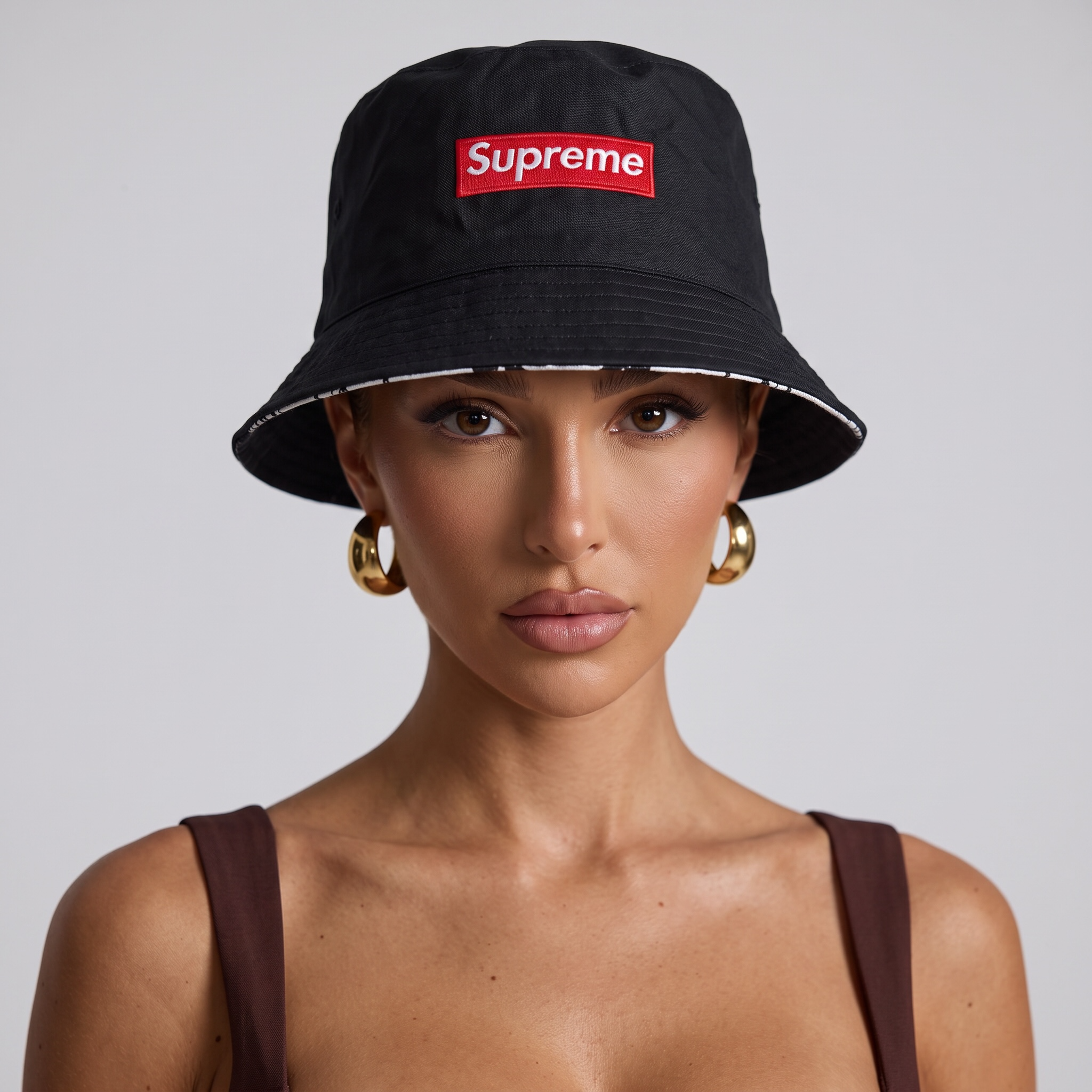 🧢 Supreme x Louis Vuitton Double-Face Reversible Bucket Hat | Black & Monogram Edition