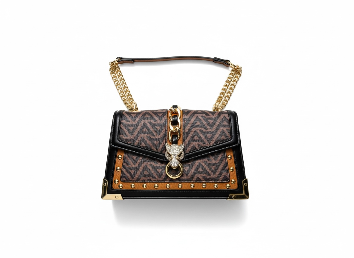 ALDO Leopard Head Chain Shoulder Bag – Brown Monogram 🐆🤎 | Bold Luxe Edge