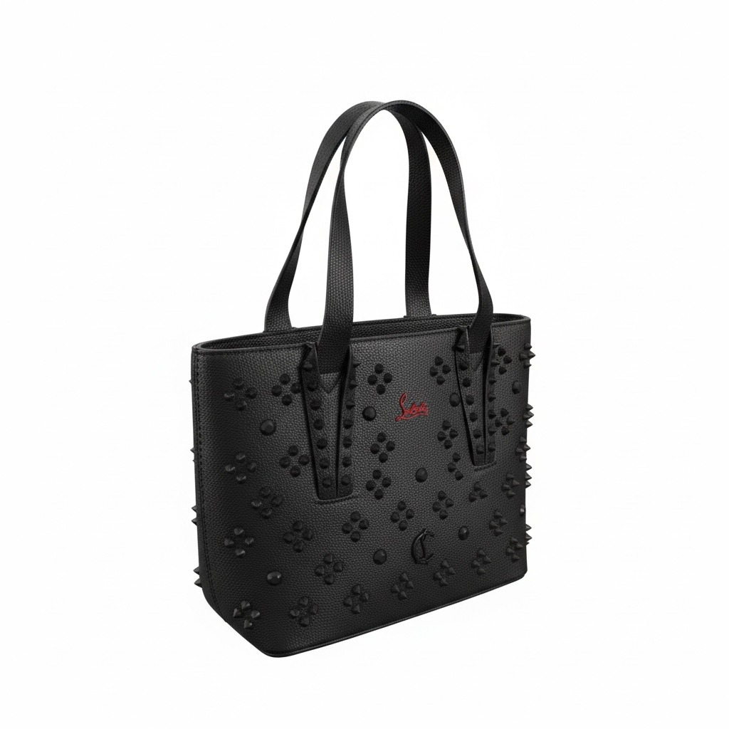 Christian Louboutin Studded Black Leather Tote Bag 🖤✨