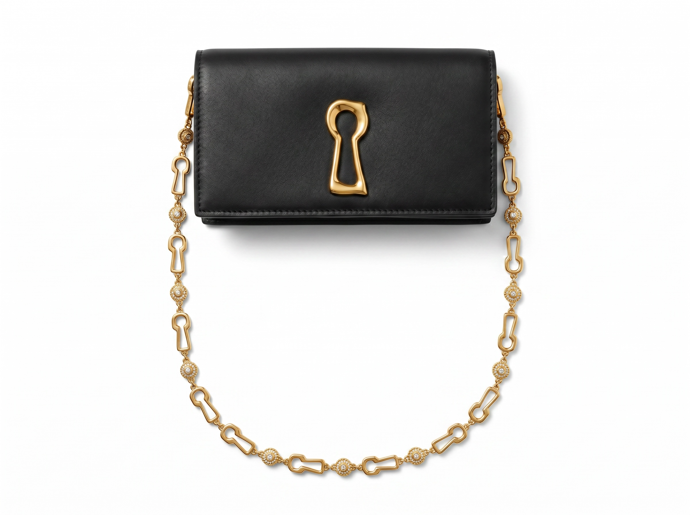 🖤 SCHIAPARELLI Keyhole Shoulder Bag ✨