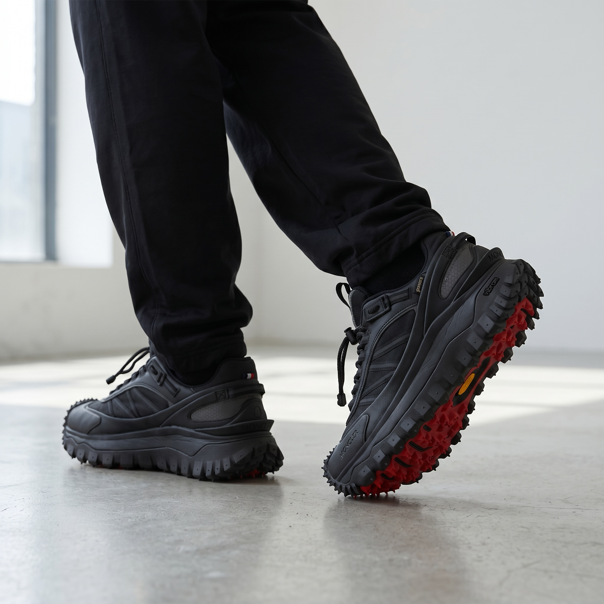 🖤🔥 Moncler Trailgrip GTX Black Performance Sneakers 👟⛰️