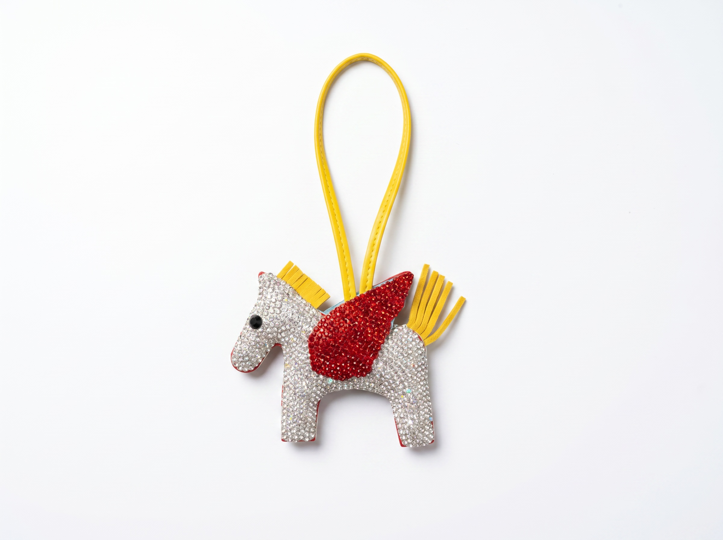 🦄 HERMÈS Rodeo Pegasus Crystal Charm – Ruby Wing Edition ❤️✨