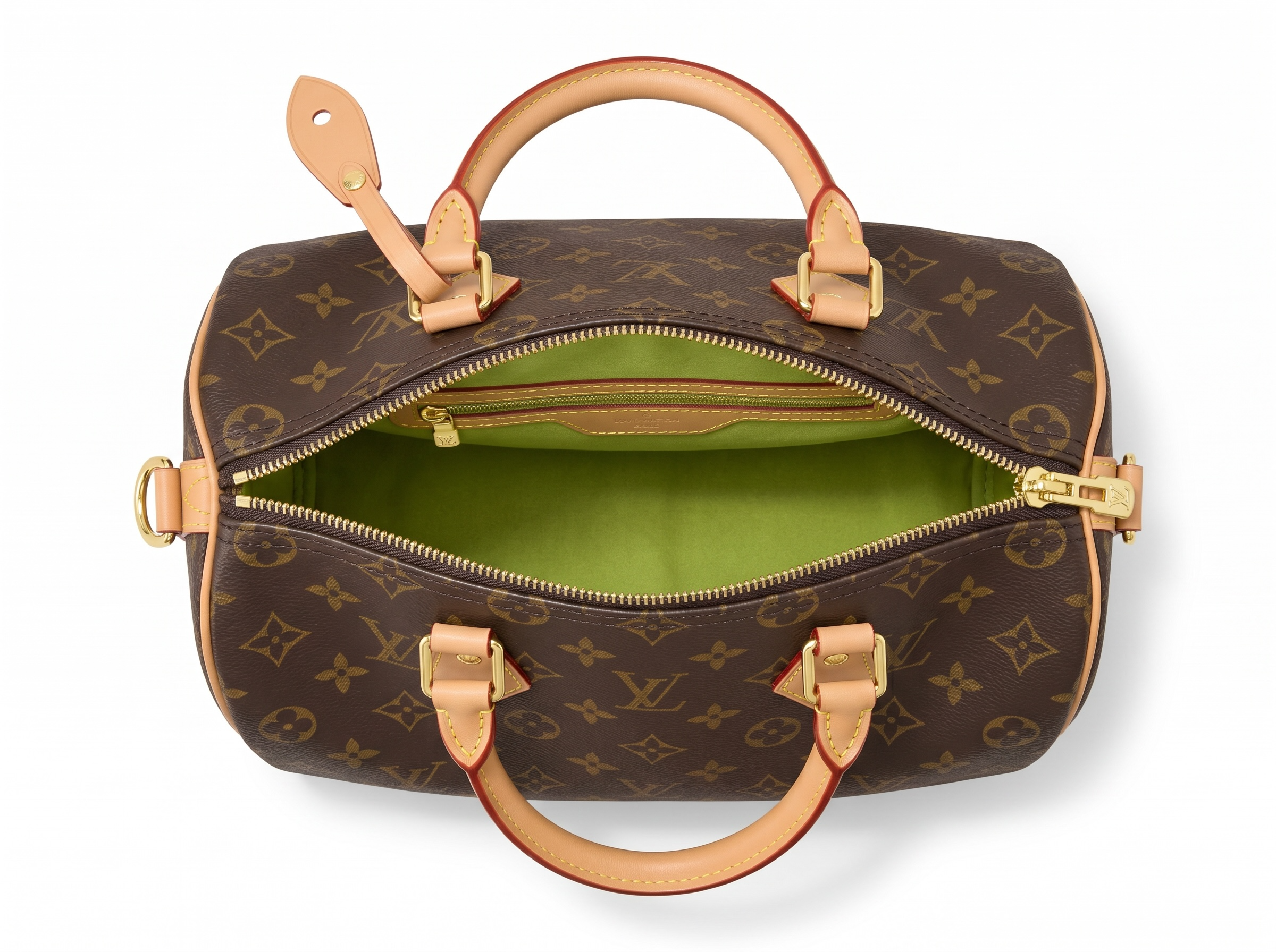 ✨ Louis Vuitton Speedy Monogram Bag with Pastel Charm 🎀👜
