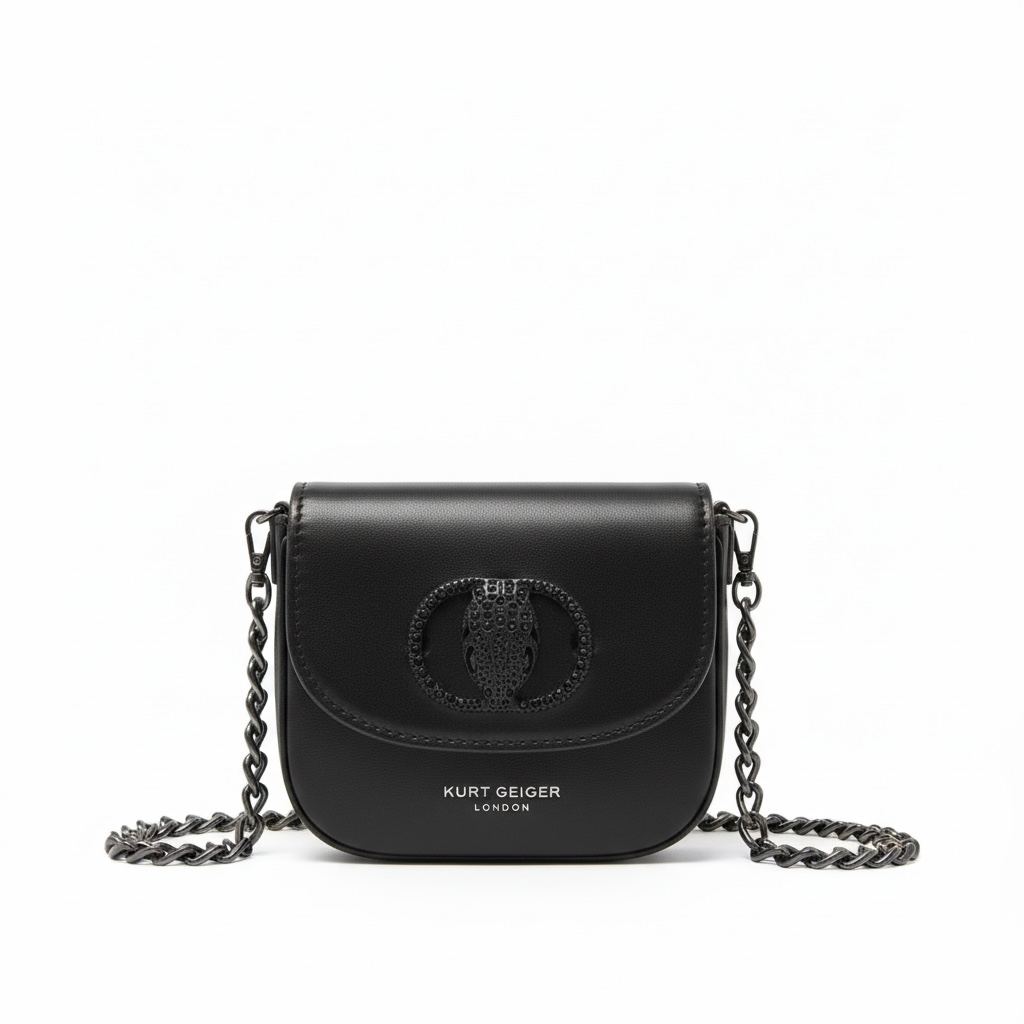 Kurt Geiger London Mini Crossbody – Black Eagle Head Chain Bag 🖤✨