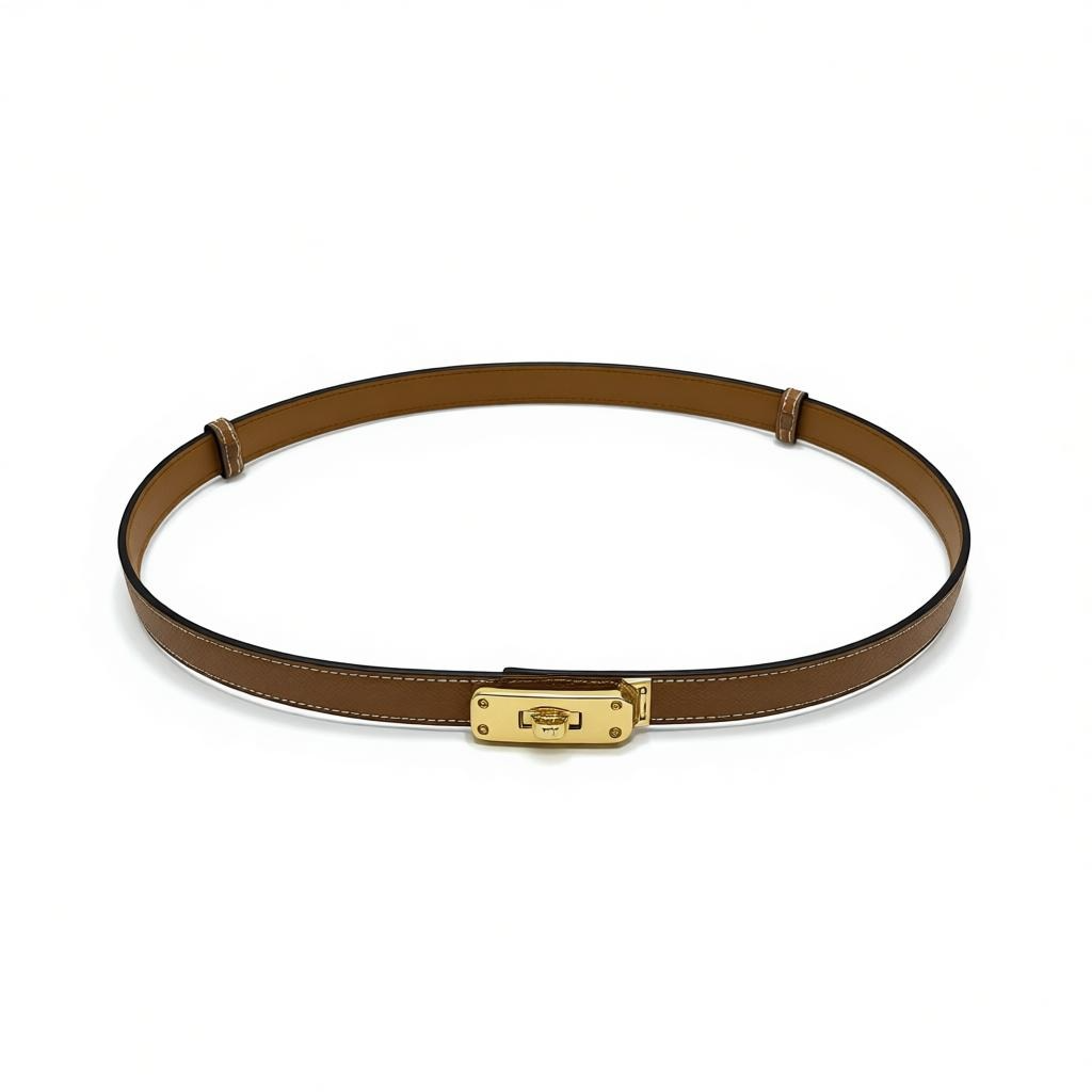 Hermès Brown Leather Belt with Gold Hardware 🤎✨