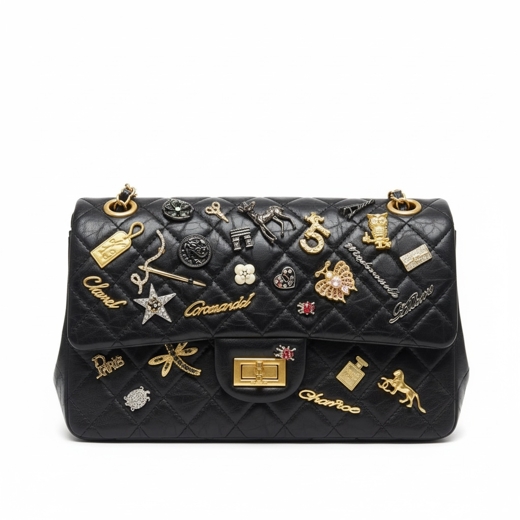 Chanel Quilted Charm Flap Bag 🖤✨