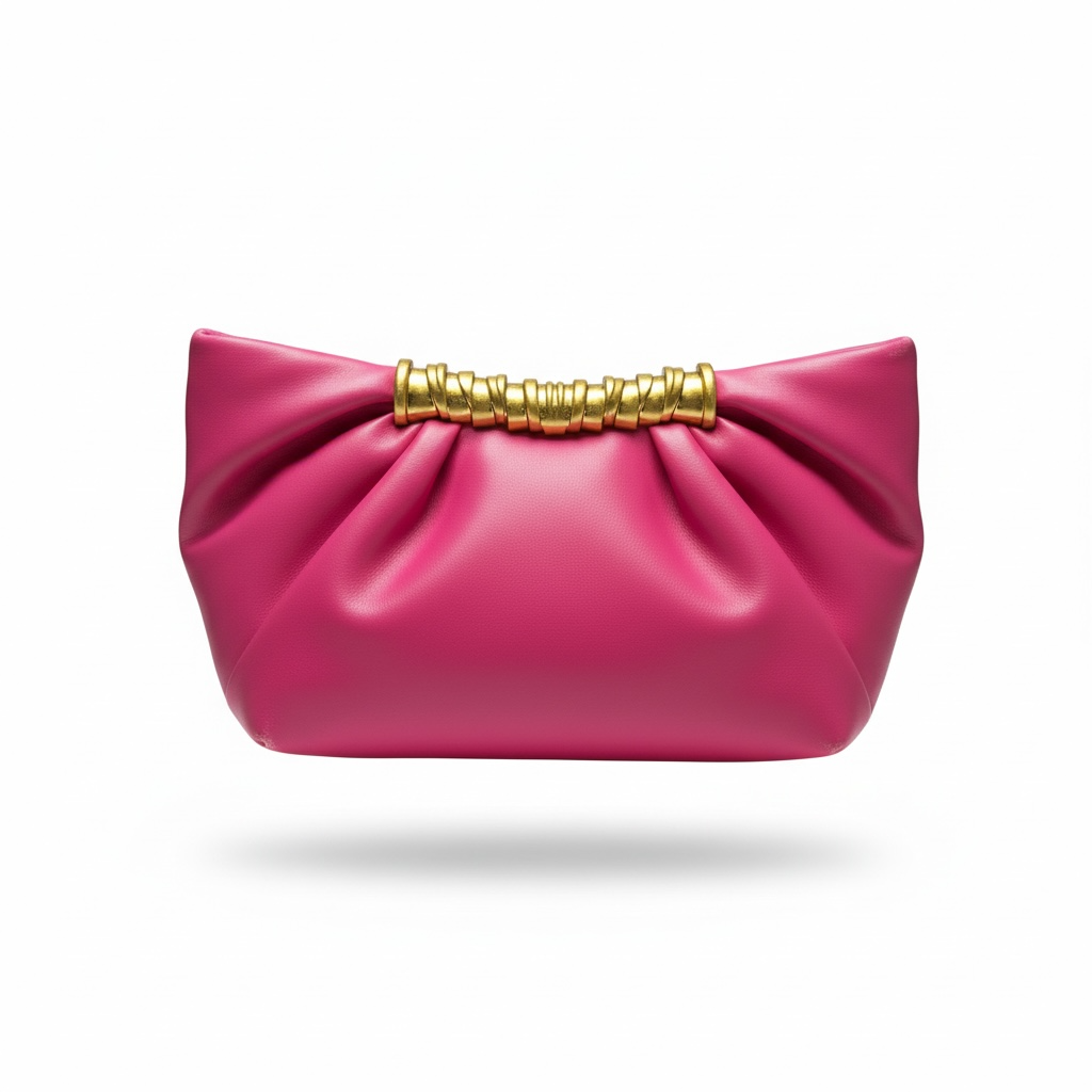 JW PEI Ruched Clutch Bag โ Hot Pink ๐โจ | Bold Glam Statement