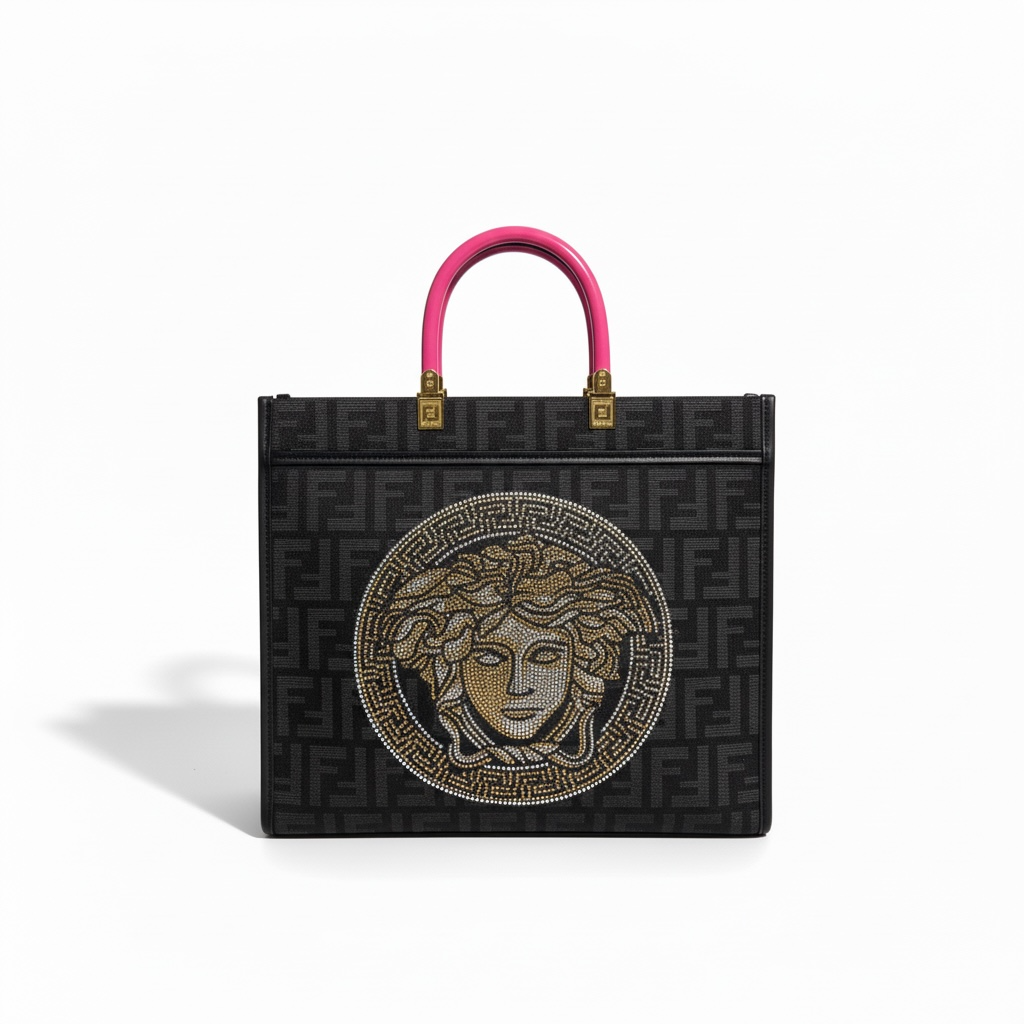 Fendace Medusa Tote 🖤💗 | Fendi x Versace Luxury Collaboration