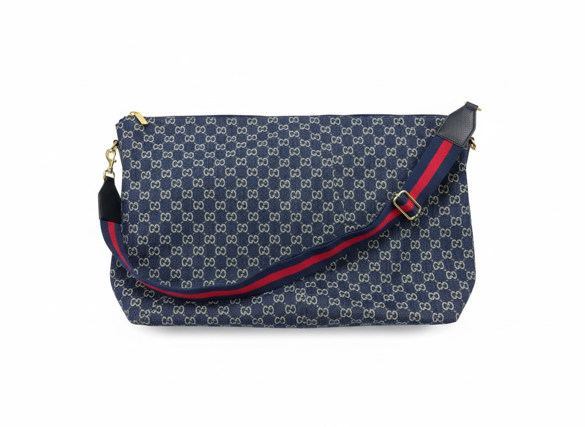 GUCCI GG Denim Shoulder Bag 💙✨ | Web Strap Street Luxury