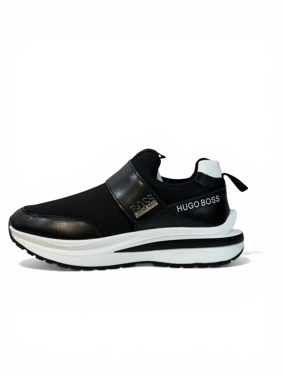 HUGO BOSS Black Slip-On Sneakers 🖤👟 Effortless Luxury Comfort