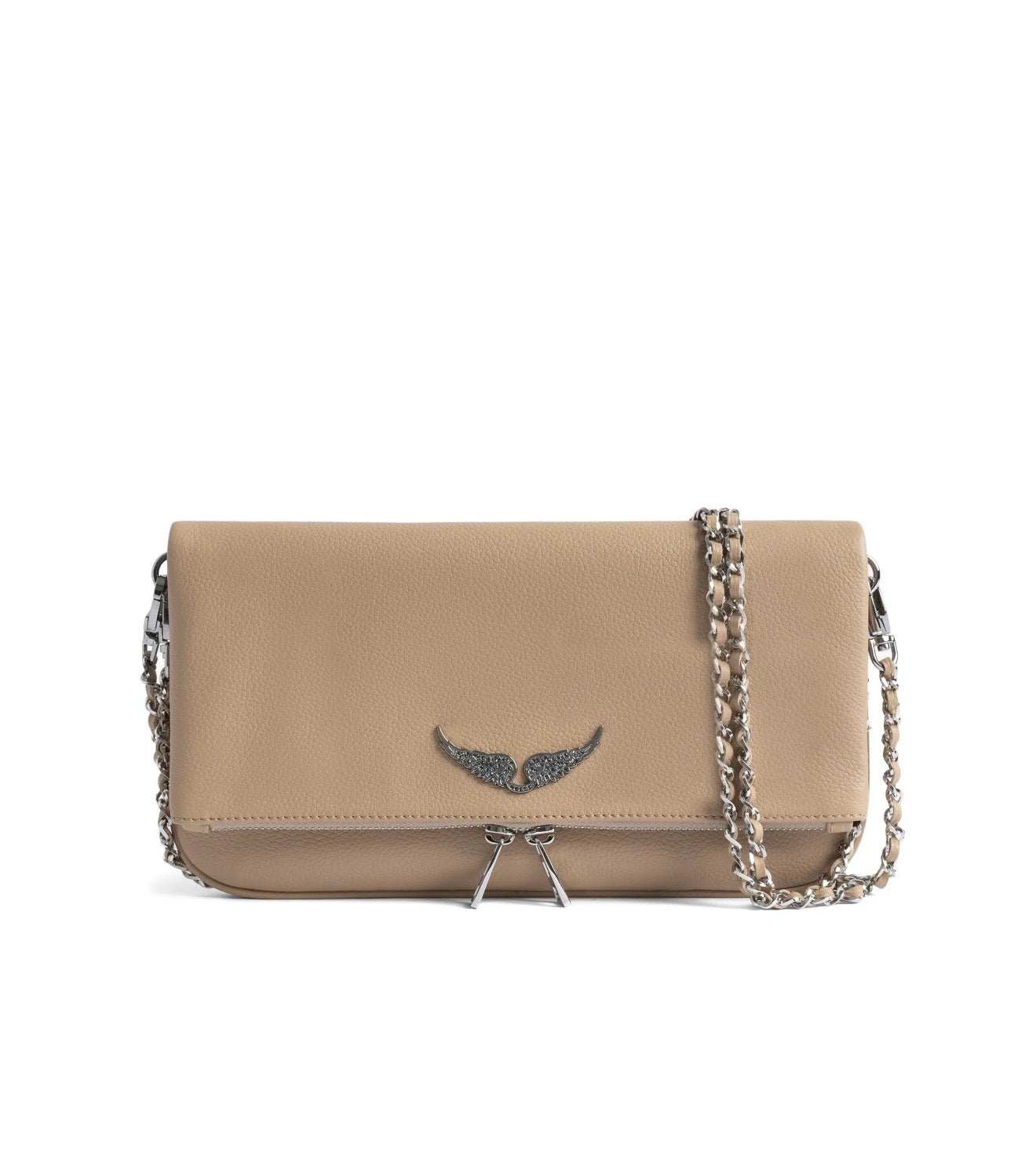 Zadig & Voltaire Beige Leather Clutch 🤍✨ | Minimal Chic Essential
