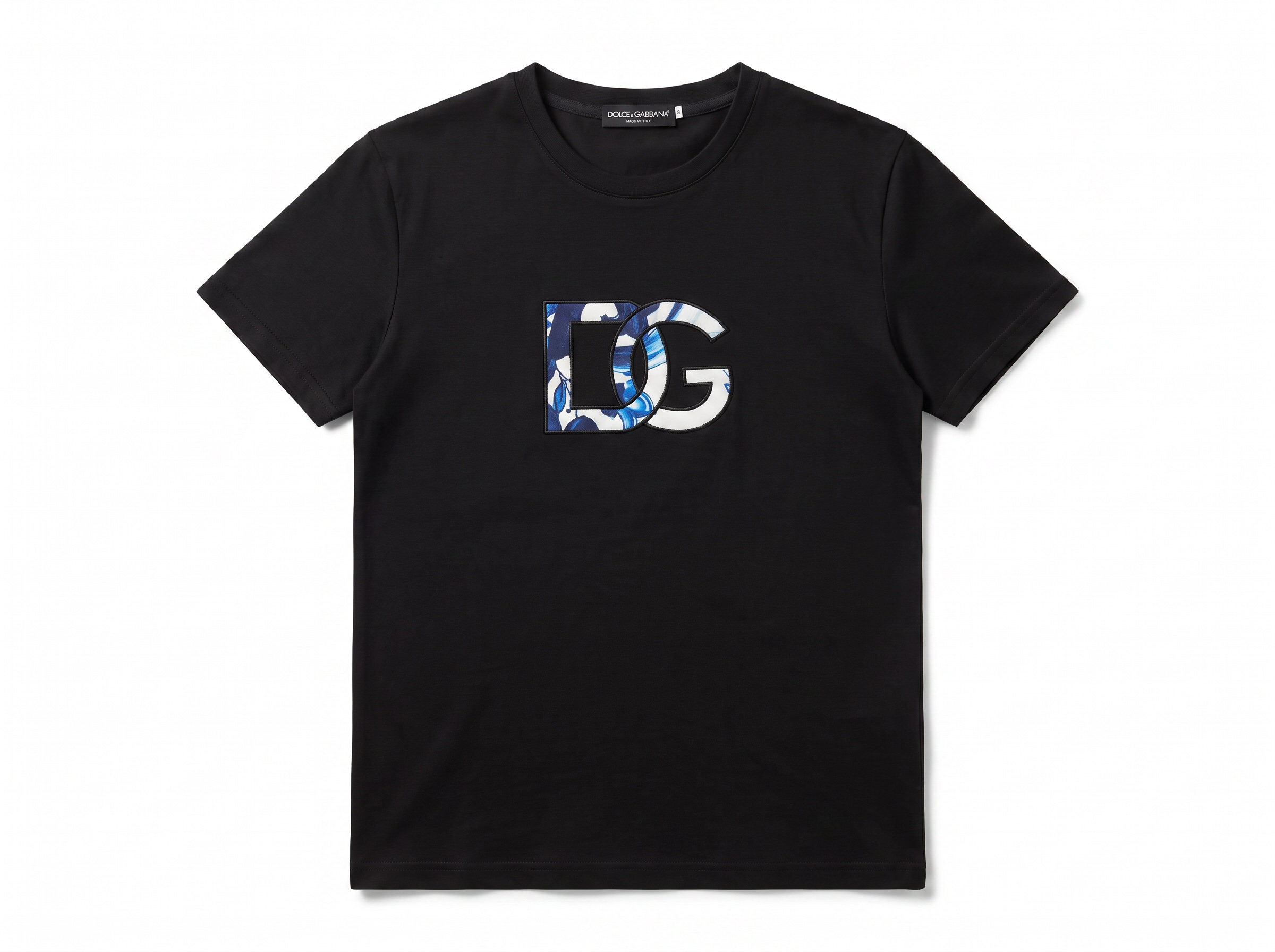 🖤💙 Dolce & Gabbana Majolica T-Shirt & Pleated Maxi Skirt Set |