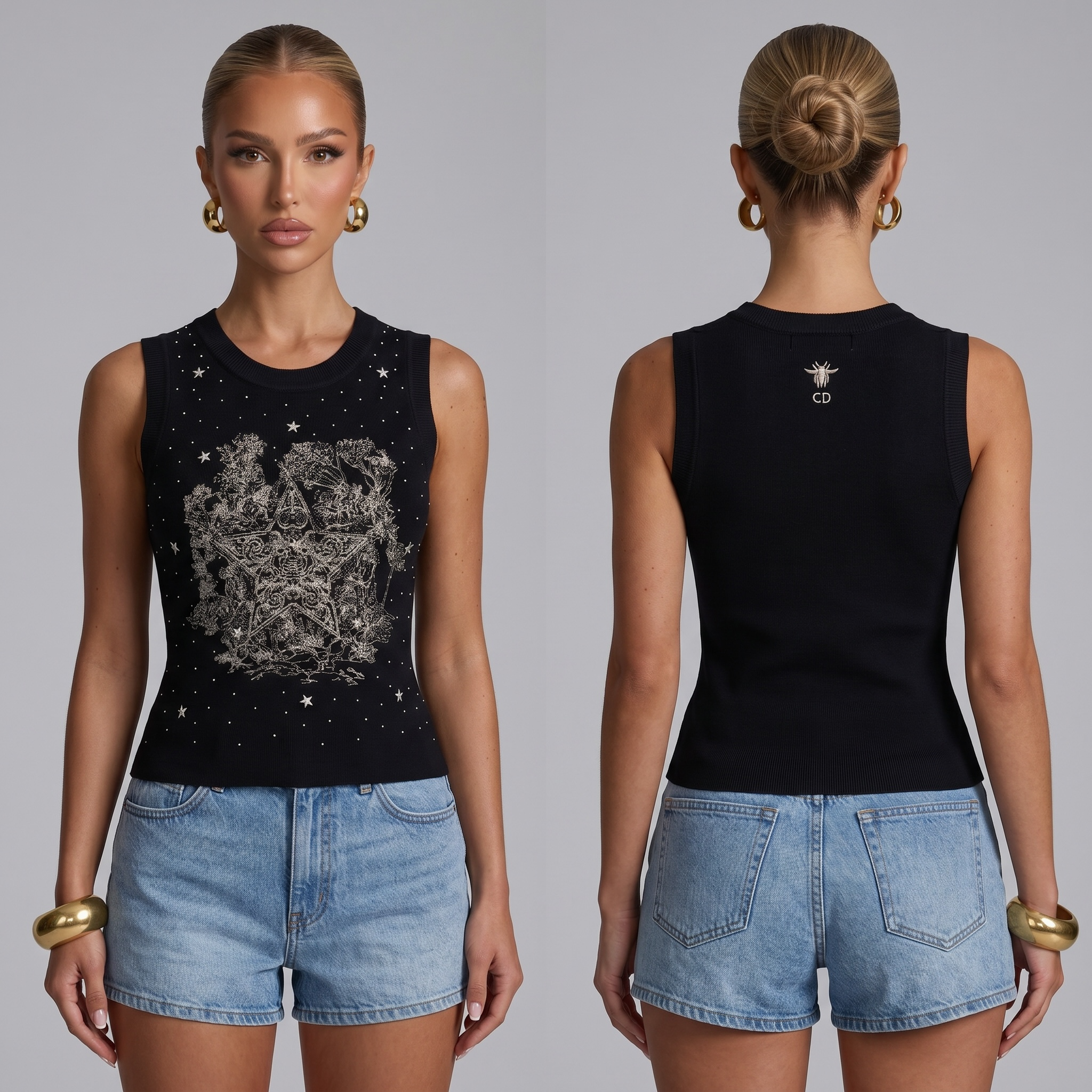 🖤 Dior Lucky Star Sleeveless Knit Top ✨