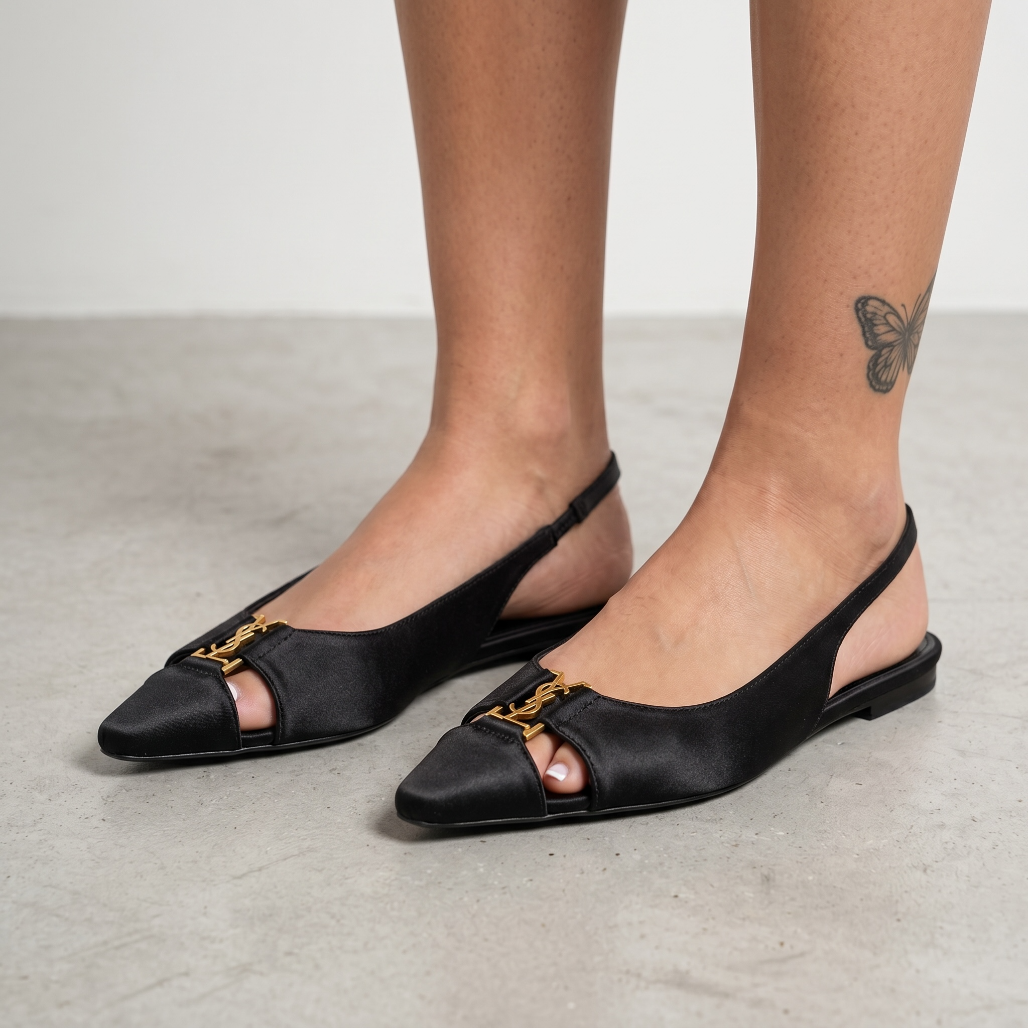 Saint Laurent YSL Slingback Flats 🖤✨