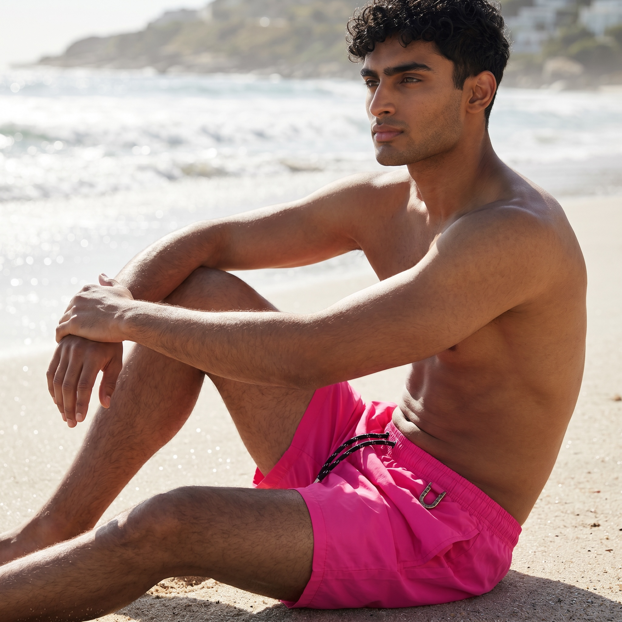 💖🌴 Louis Vuitton-Inspired Pink Luxury Swim Shorts – Premium Summer Beachwear 🌊☀️