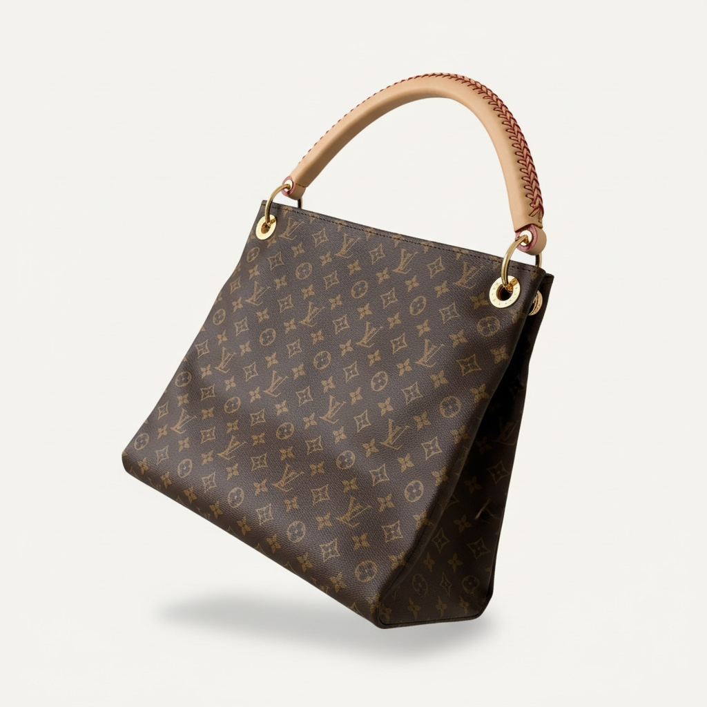 Louis Vuitton Monogram artsy Shoulder Bag – Classic Brown Leather Handle 🤎✨