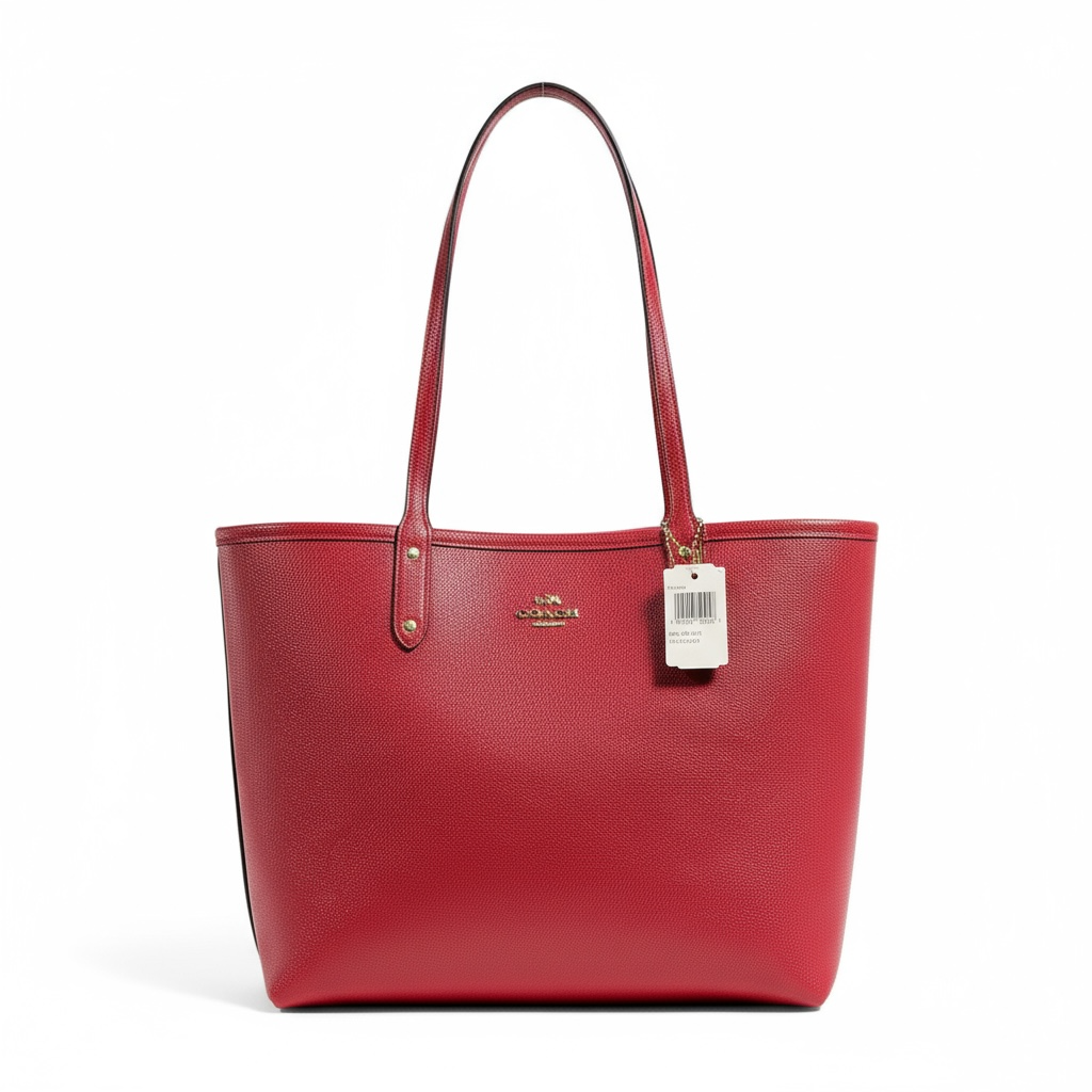 🛍 ✨ Coach Reversible Tote Bag – Signature & Red Edition 👜