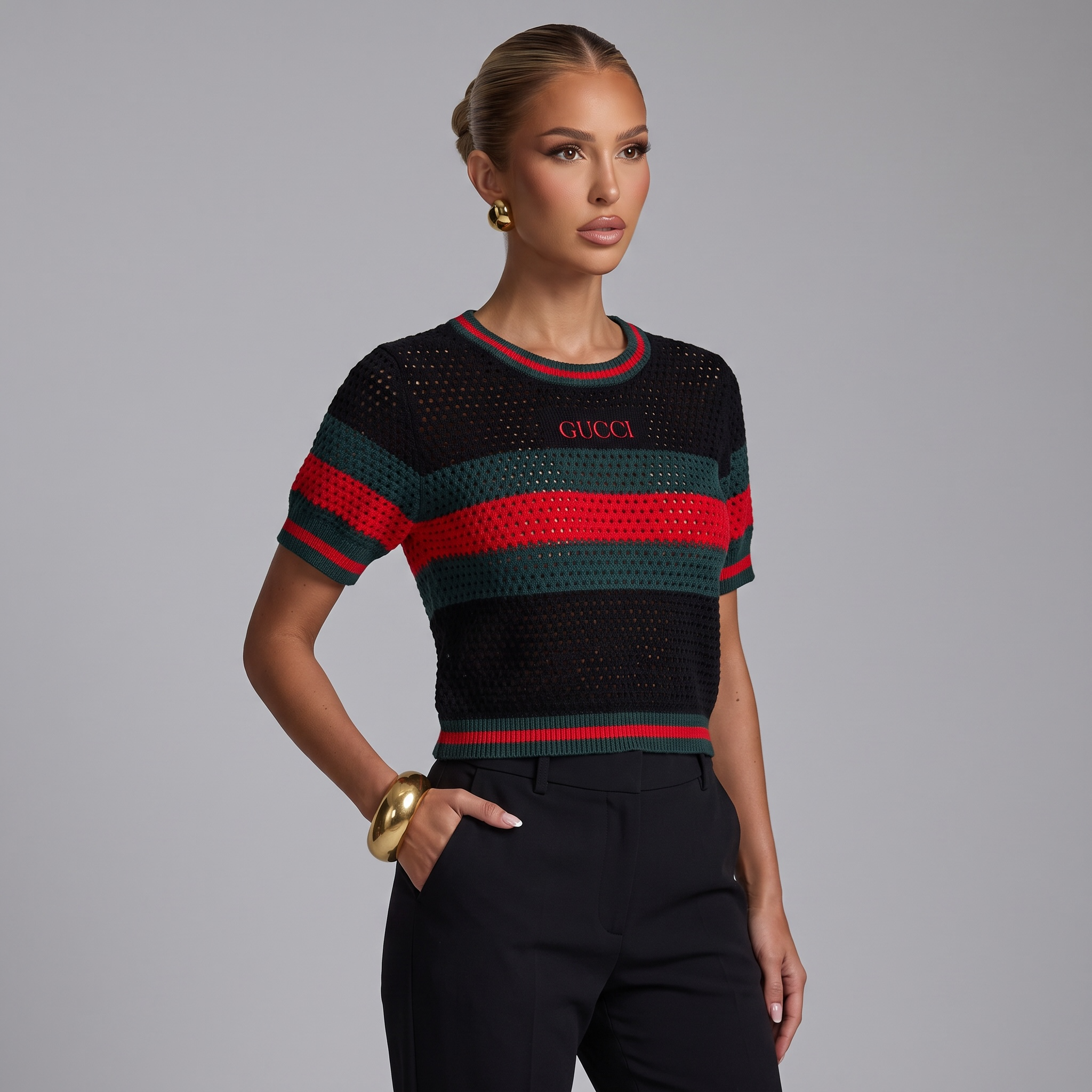 ❤️💚 Gucci Web Stripe Knit Top (one size)