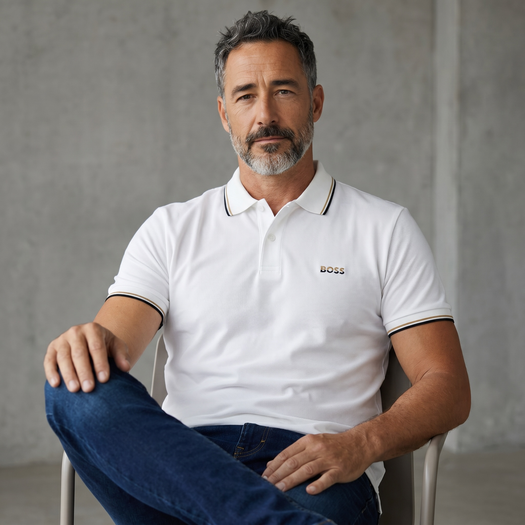 🤍✨ Hugo Boss White Luxury Polo Shirt – Premium Smart Casual Collection 👔🔥