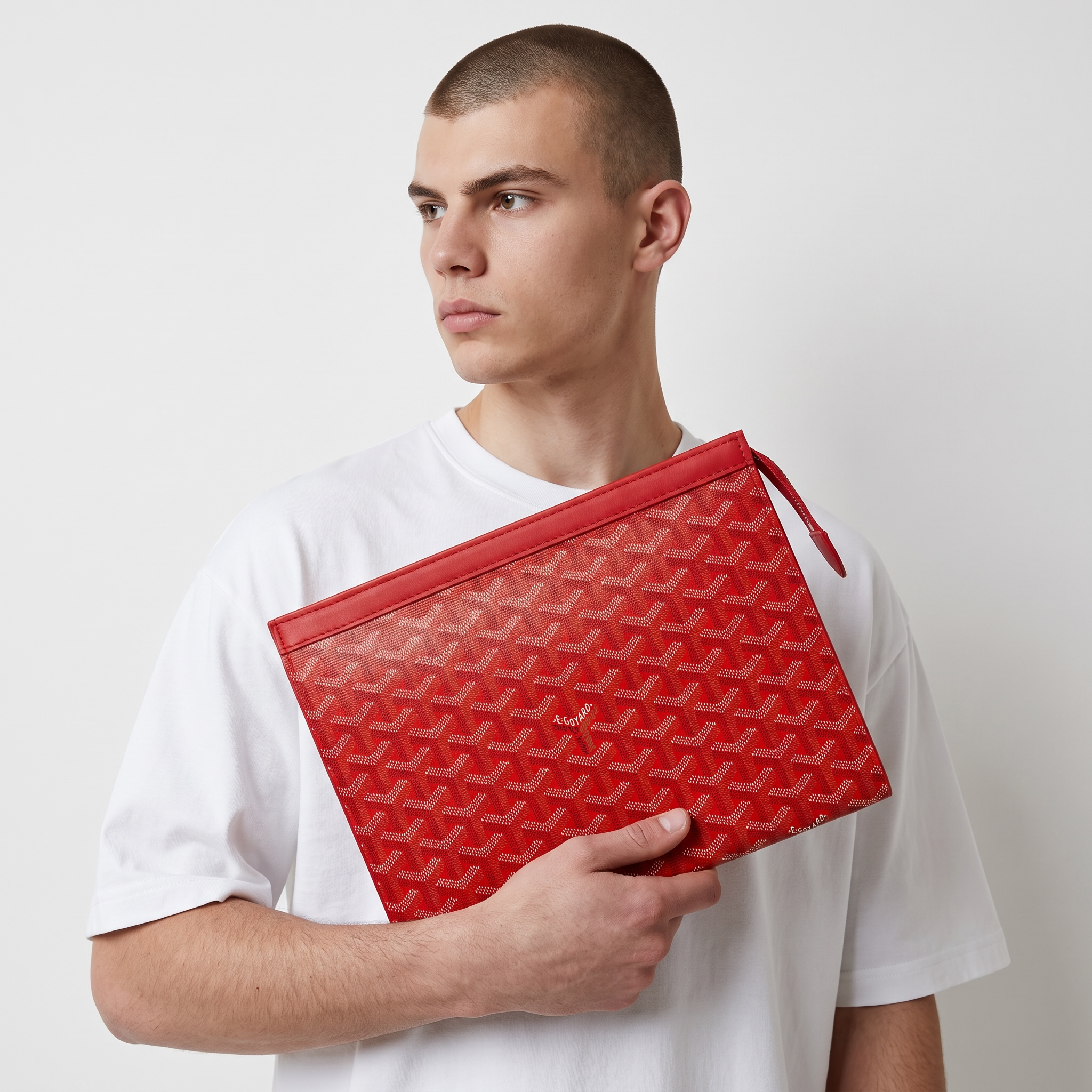 ❤️ Goyard Saint Louis Red Flat Zip Pouch