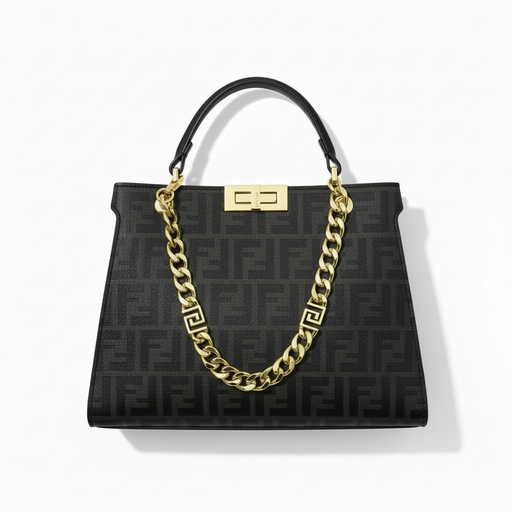 Fendi Black FF Monogram Handbag 🖤✨ | Luxury Designer Statement