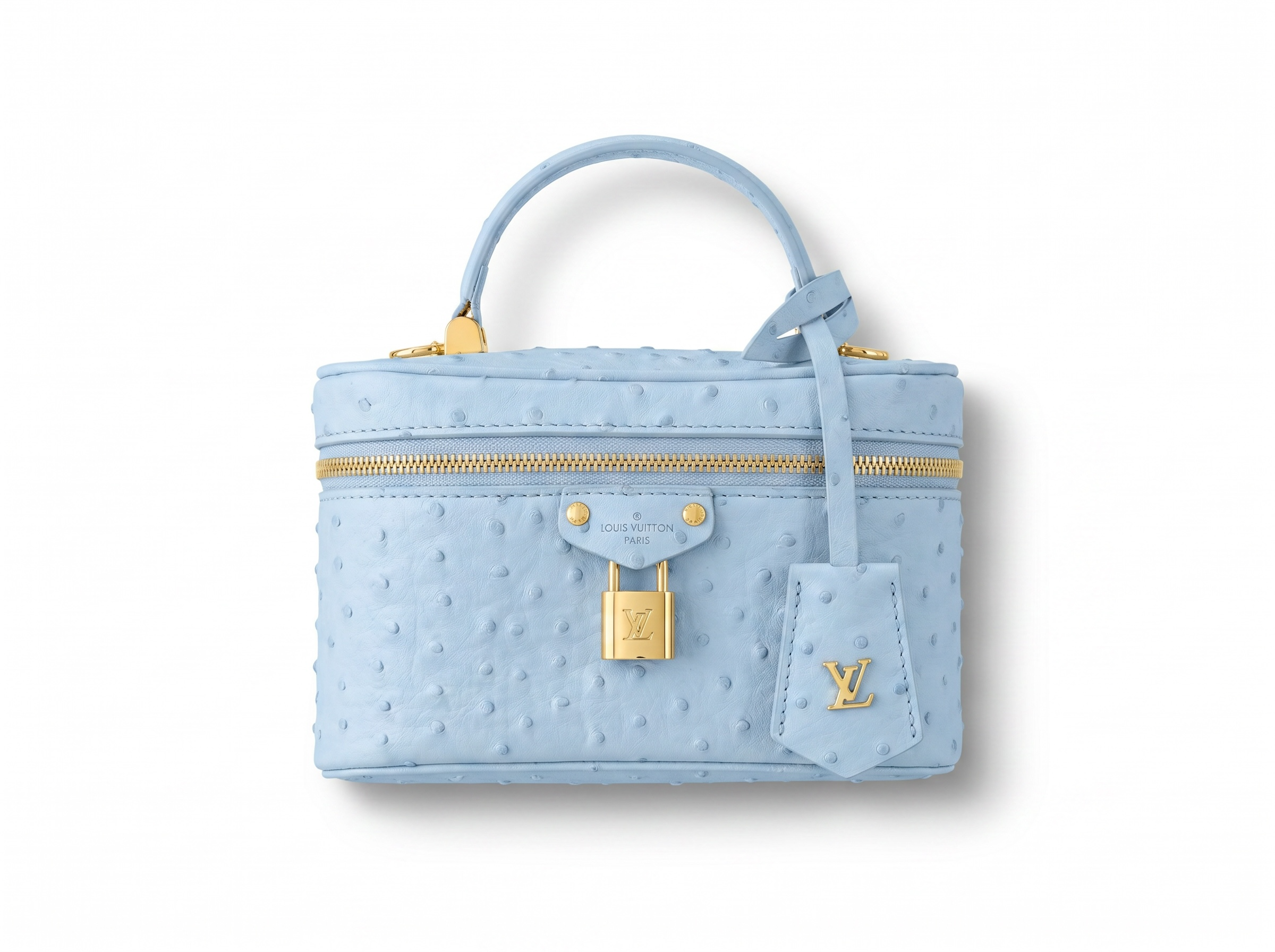 ๐ฉต Louis Vuitton Nice Vanity Case โ Sky Blue Ostrich Leather โจ