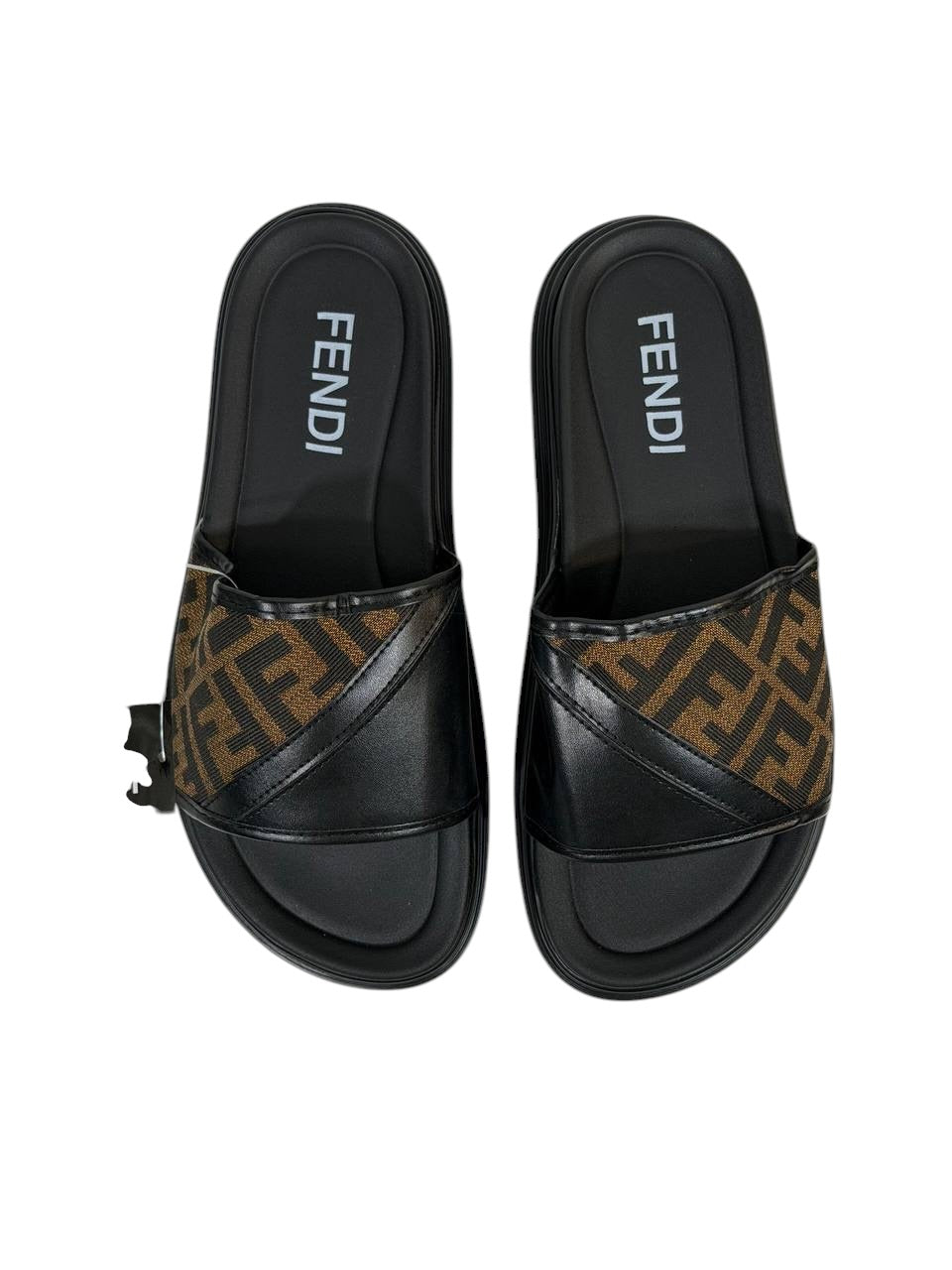FENDI Luxury Slides – Brown FF Monogram Edition 🤎✨