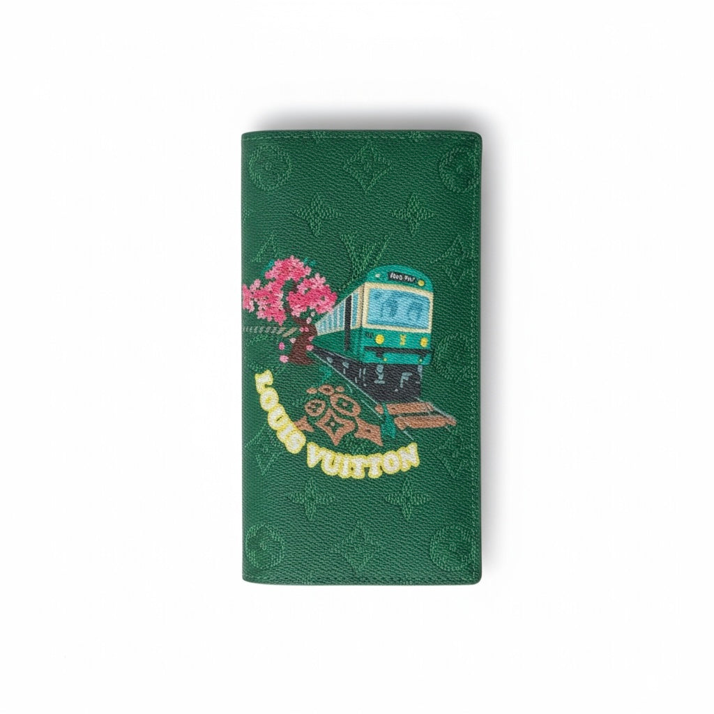 Louis Vuitton Monogram Travel Embroidered Long Wallet 💚✨