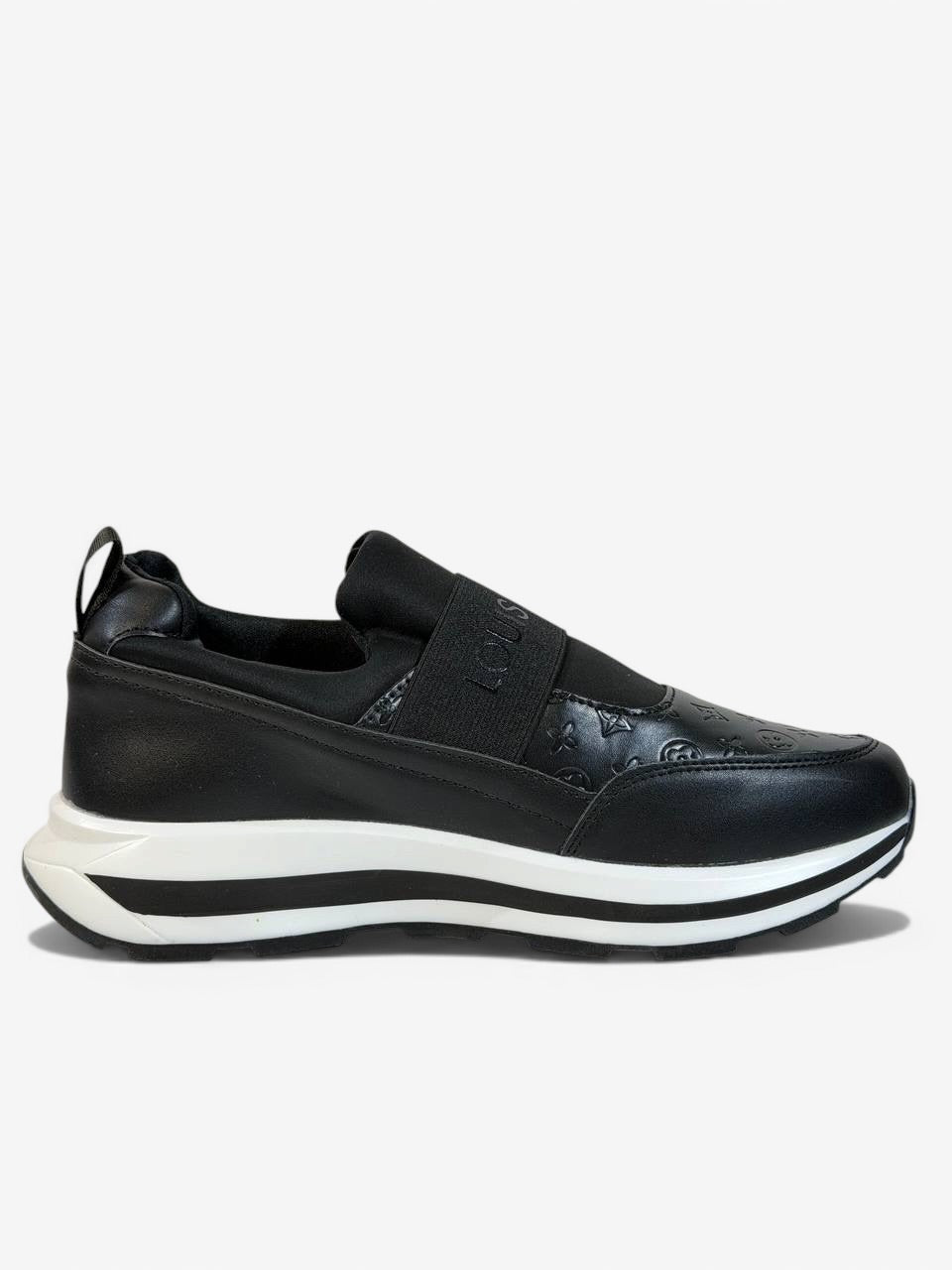 Louis Vuitton Black Monogram Slip-On Sneakers 🖤✨ Luxury Comfort Fit