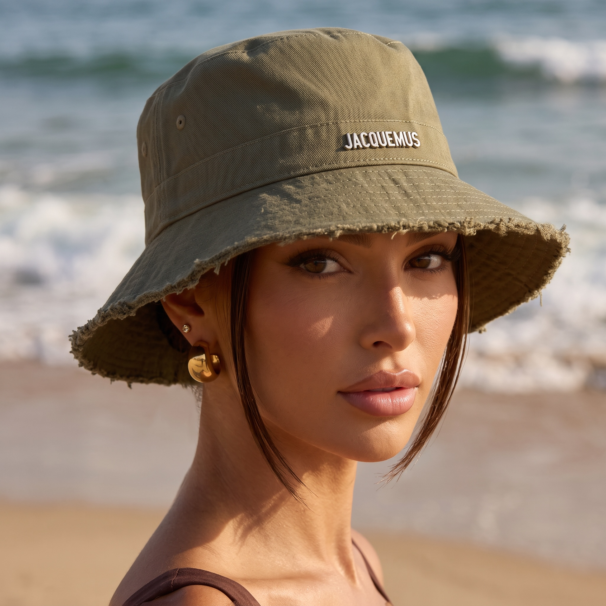 🪖 Jacquemus Olive Bucket Hat – Effortless Street Luxe 🌿