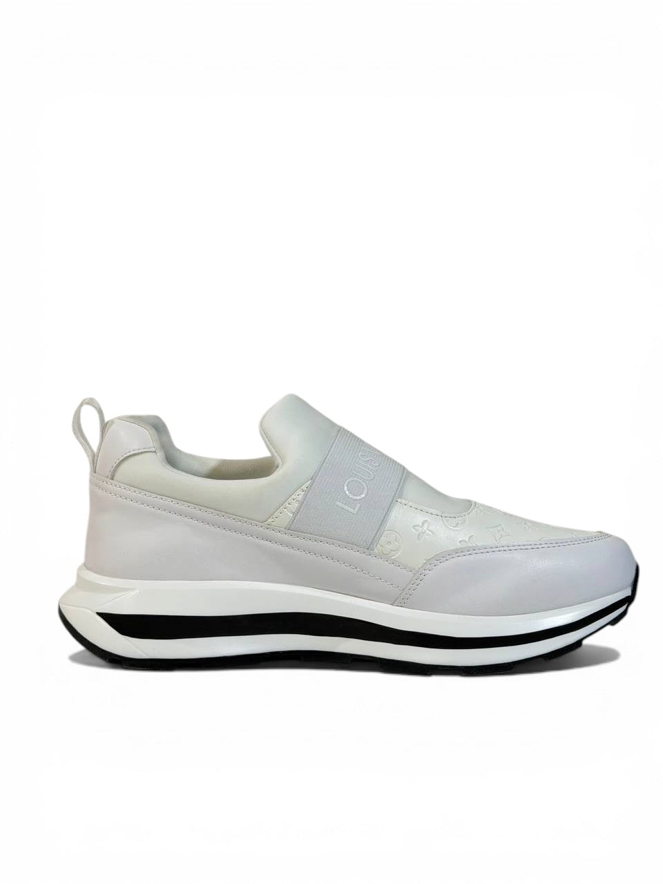 Louis Vuitton White Monogram Slip-On Sneakers 🤍✨ Luxury Clean Style