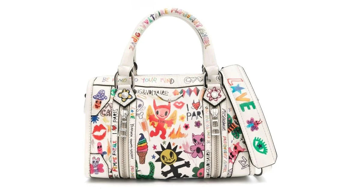 Zadig & Voltaire Graffiti Mini Bowling Bag – Playful Edition 🎨✨