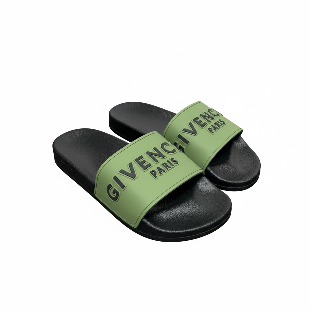 Givenchy Paris Logo Slides – Olive & Black Edition 🫒🖤