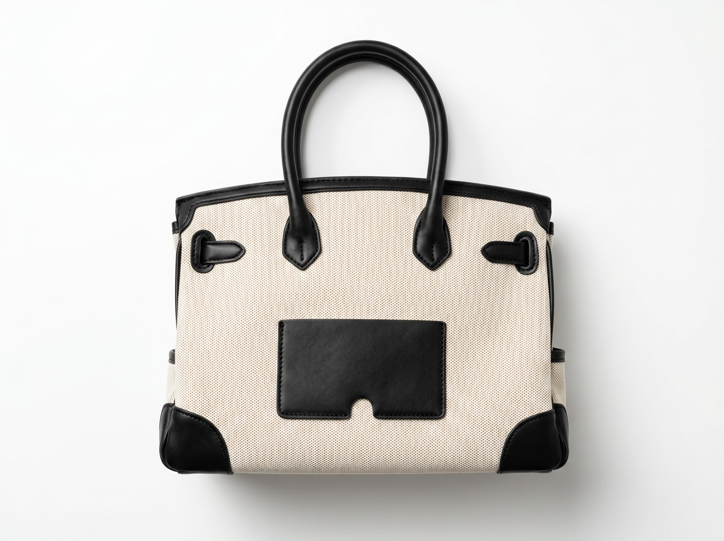 👜 Hermès-Inspired Canvas & Leather Structured Tote