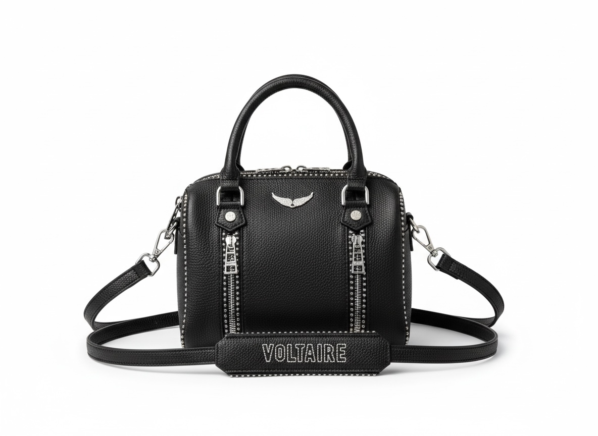 Zadig & Voltaire Rocky Nano Bag – Black Grained Leather 🖤✨