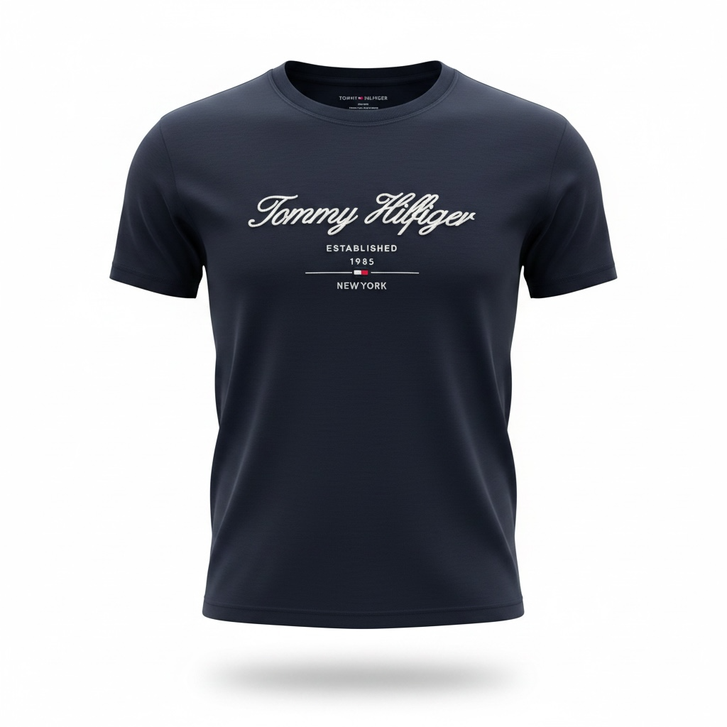 Tommy Hilfiger Navy T-Shirt 💙✨ Classic Script Logo