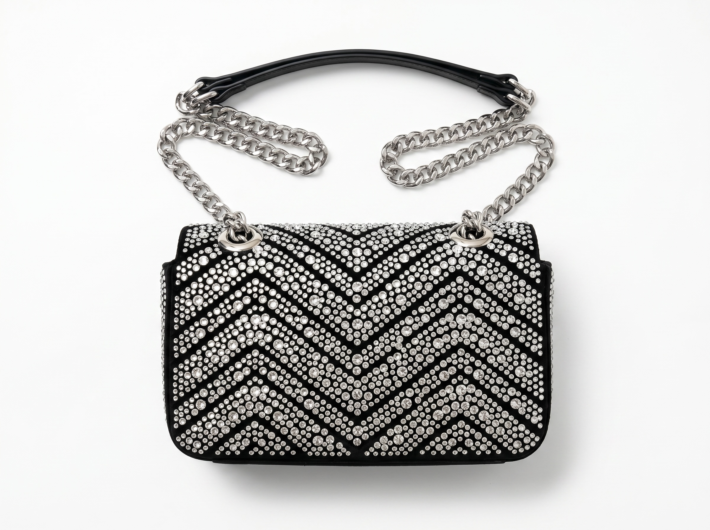 ✨ Gucci GG Marmont Crystal Embellished Shoulder Bag – Black Diamond Edition ✨