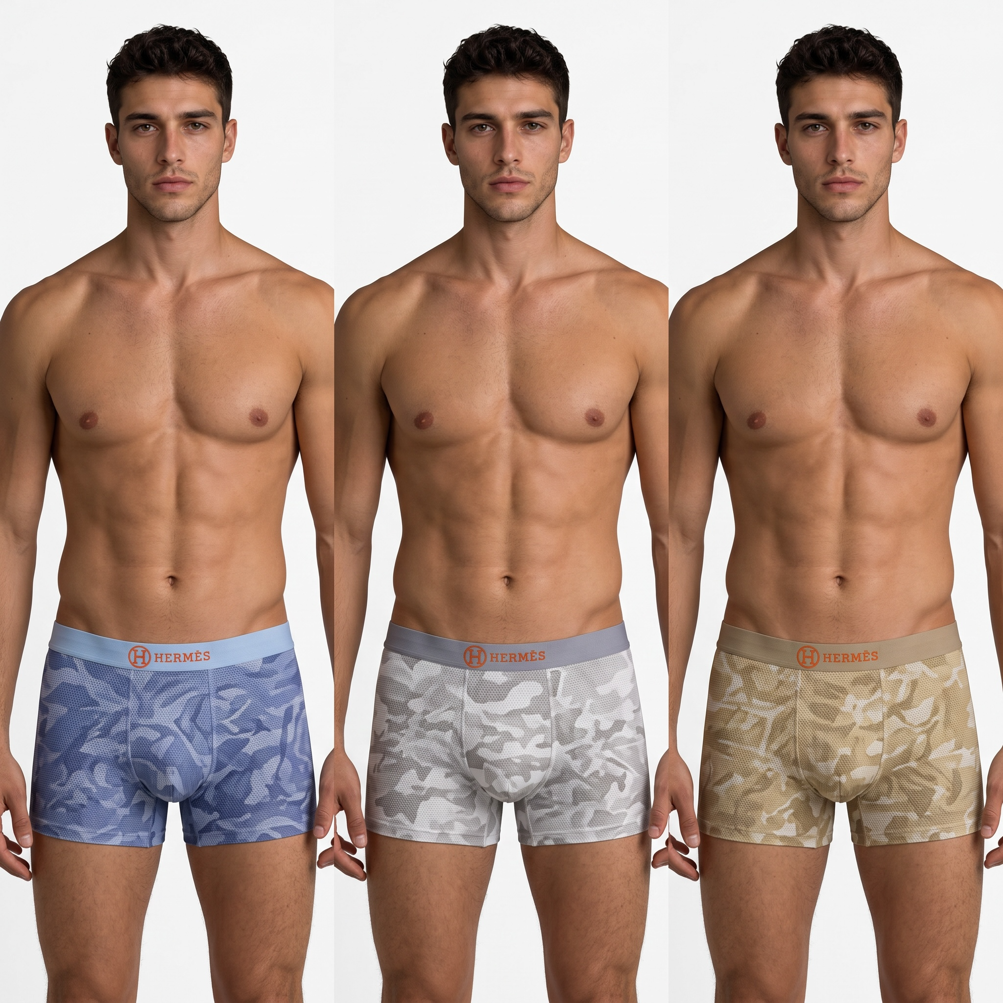 Hermès Premium Boxer Briefs 3-Pack – Signature Comfort Edition 🩲✨