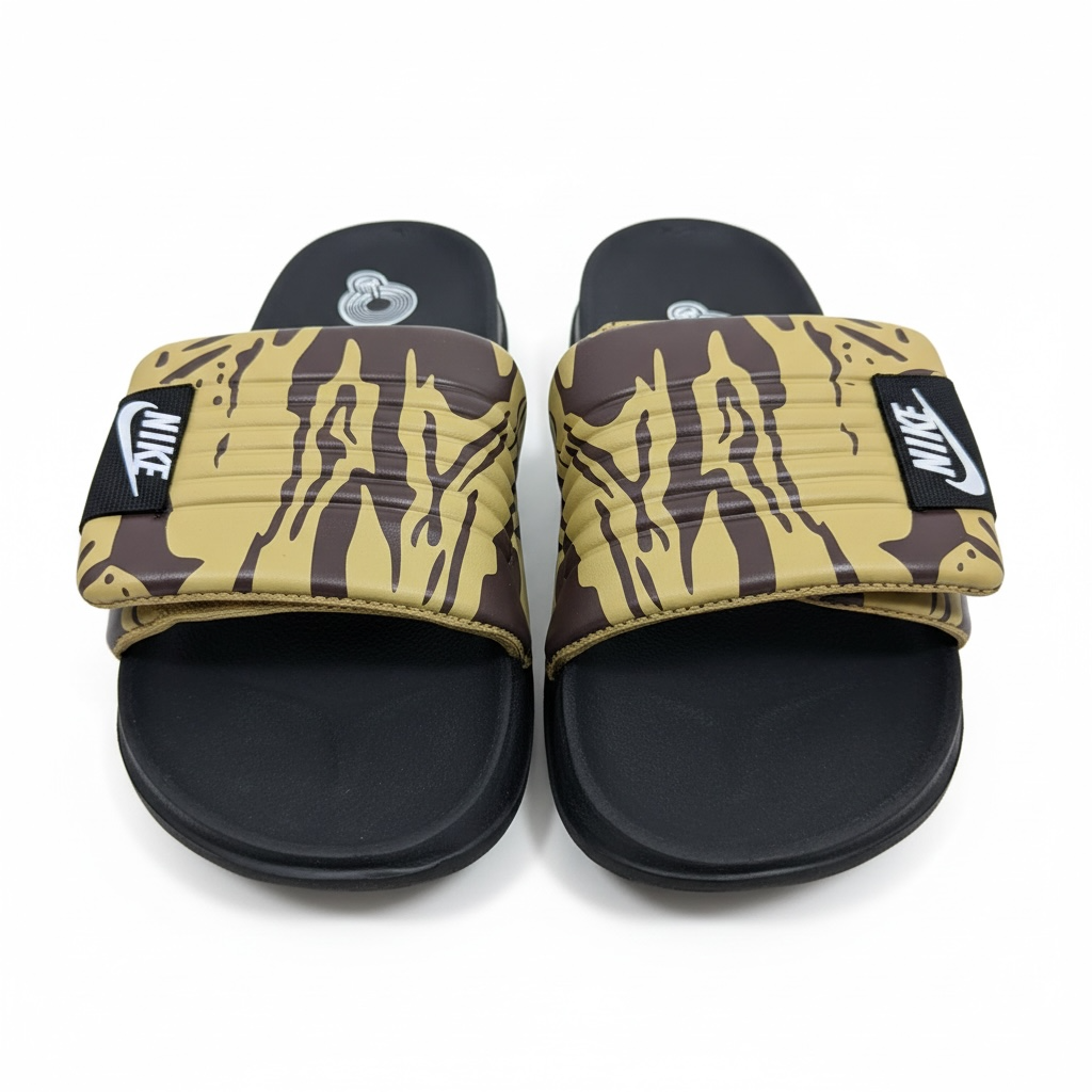 Nike Camo Slides – Olive & Black Edition 🟢🖤