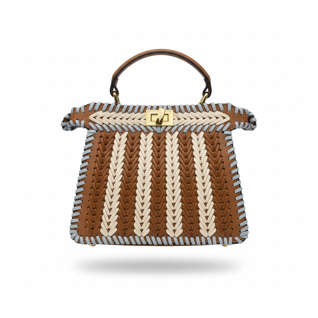 FENDI Woven Mini Top Handle Bag 🤎✨ | Artisan Statement Piece