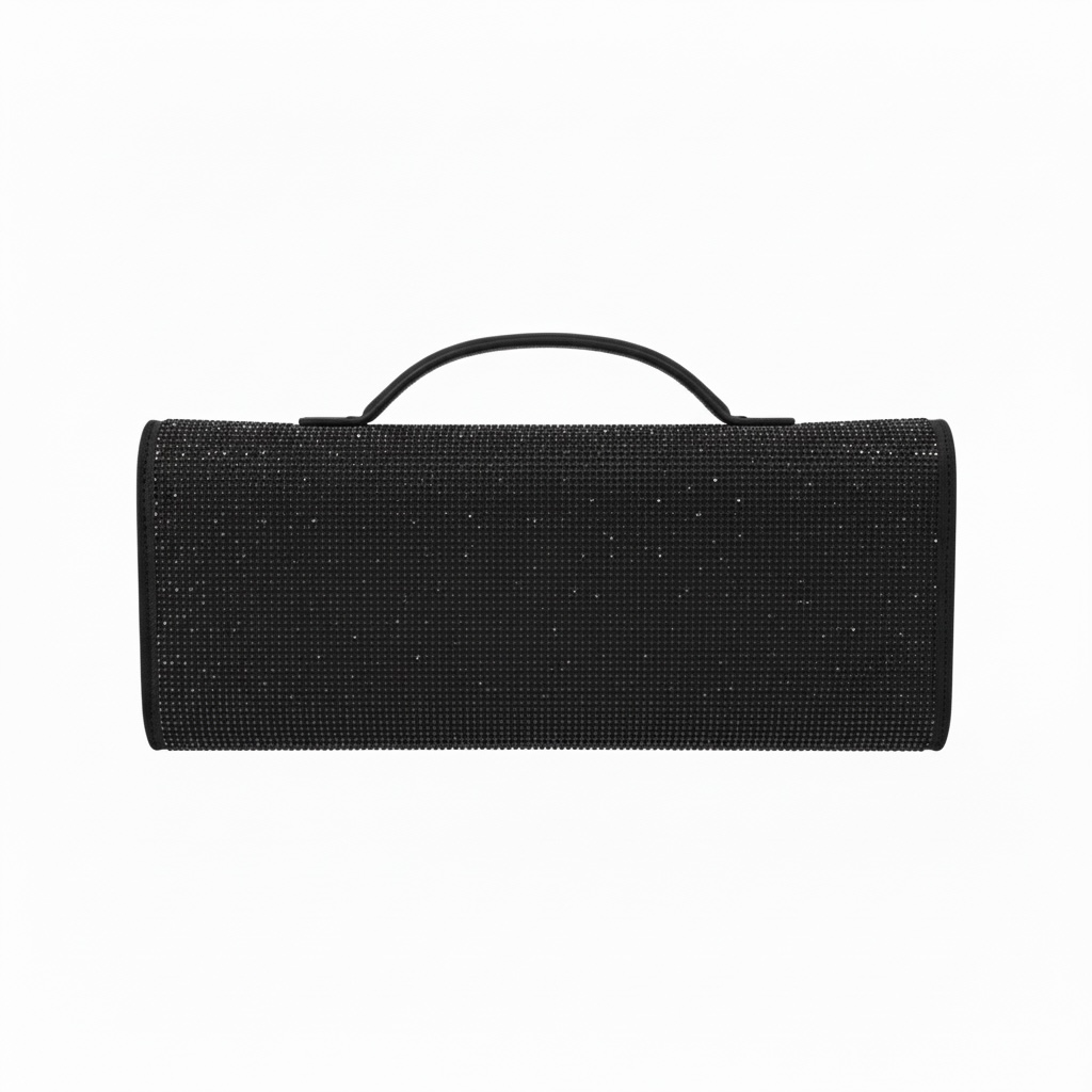 ✨ Bottega Veneta Black Crystal Knot Clutch – Luxurey Evening Handbag ✨