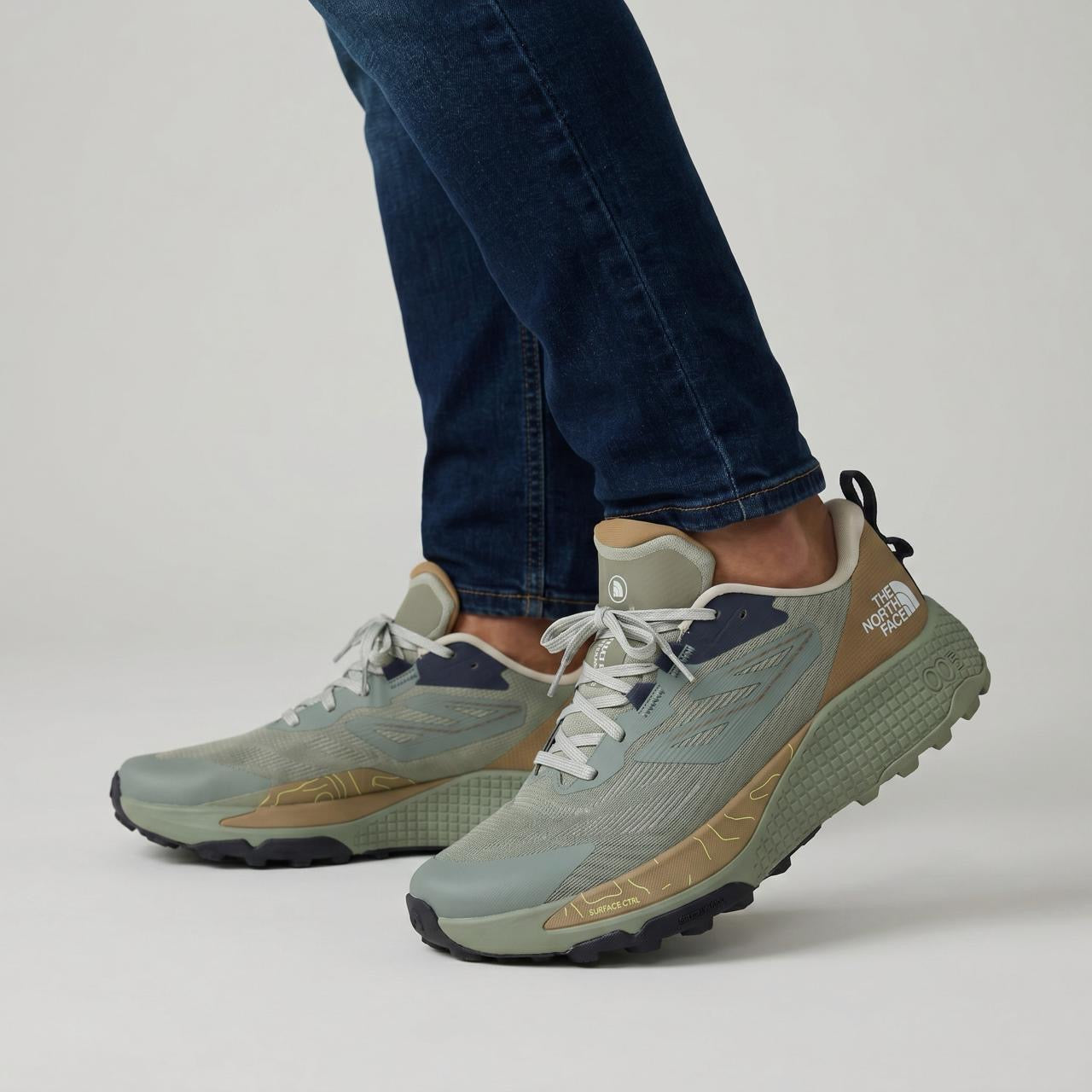 👟 The North Face VECTIV™ Trail Running Shoes – Sage Green & Khaki