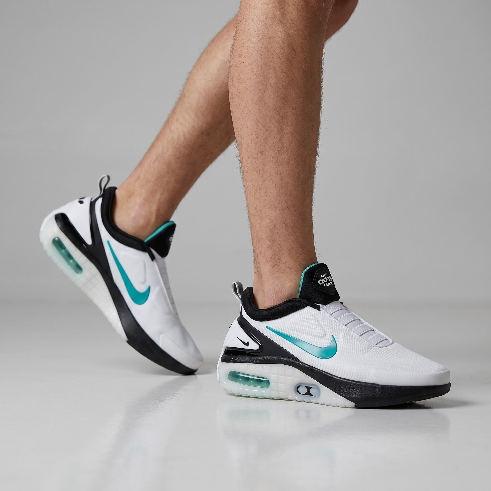 🤍⚡ Nike Air Max 90 SYSTM White Aqua Lifestyle Sneakers – Futuristic Slip-On Streetwear Shoes 👟🔥